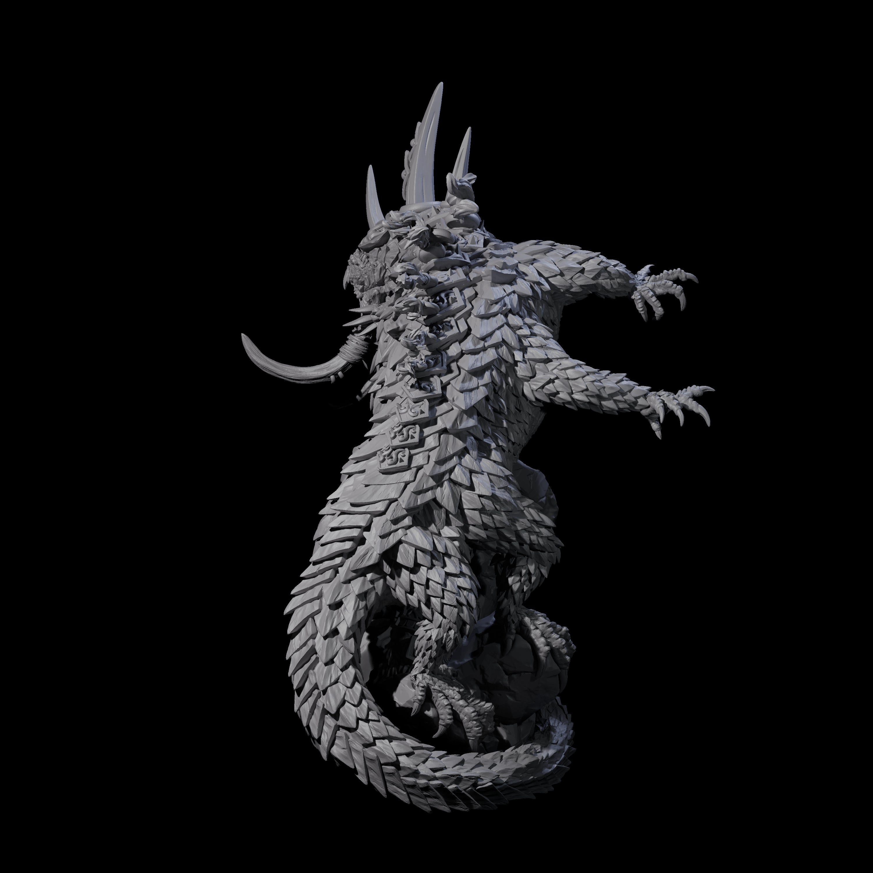 Roaring Basilisk King Miniature for Dungeons and Dragons, Pathfinder or other TTRPGs