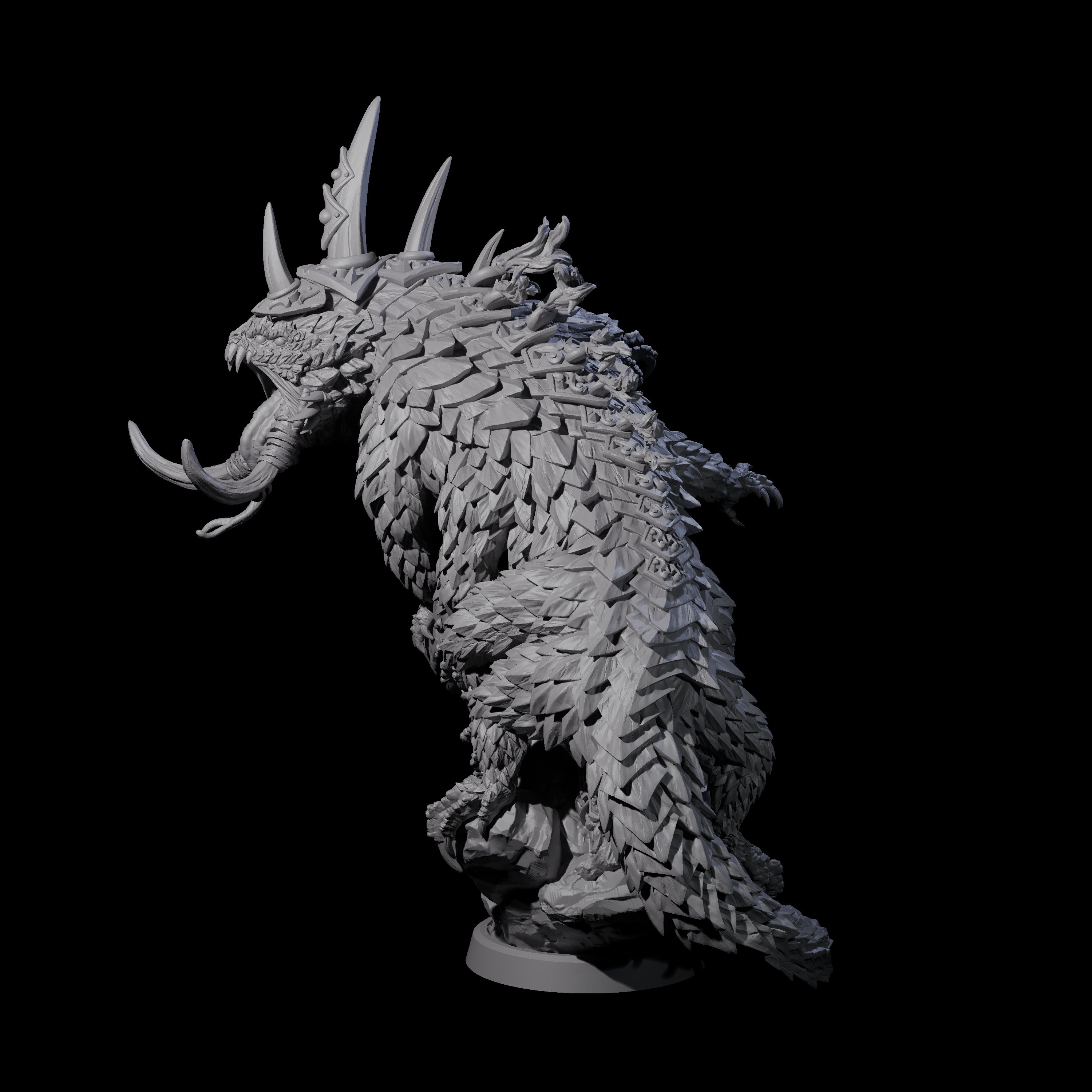 Roaring Basilisk King Miniature for Dungeons and Dragons, Pathfinder or other TTRPGs