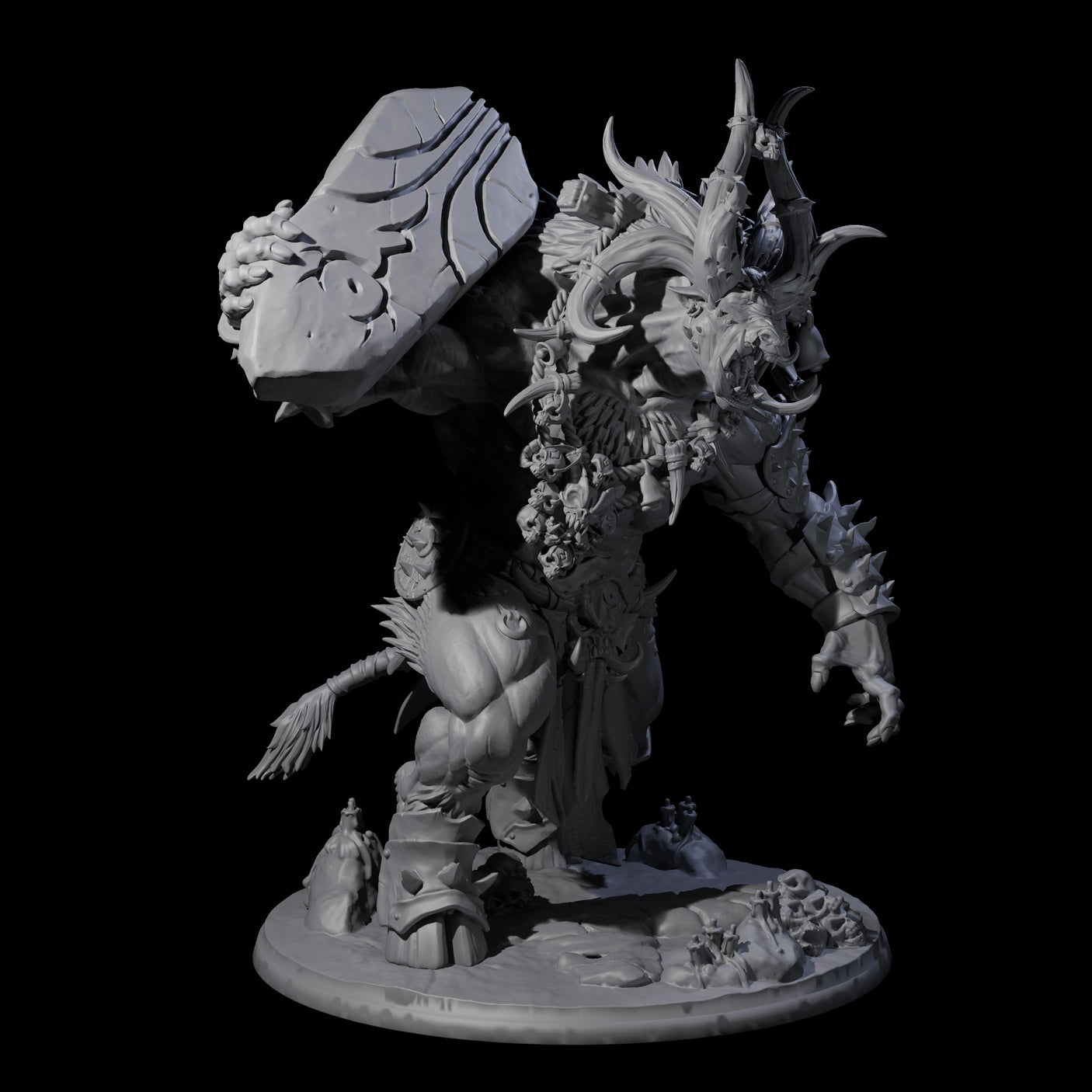 Roaring Beastial Cyclops Miniature for Dungeons and Dragons, Pathfinder or other TTRPGs