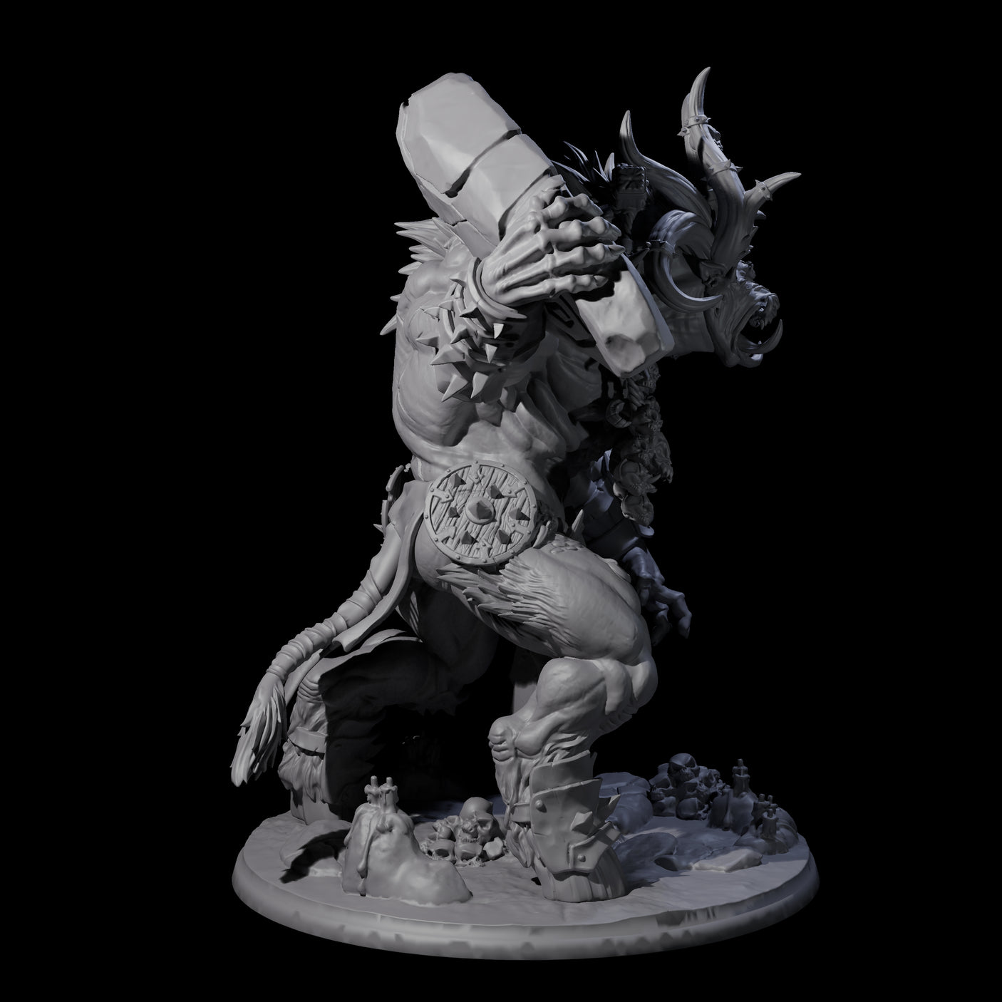 Roaring Beastial Cyclops Miniature for Dungeons and Dragons, Pathfinder or other TTRPGs