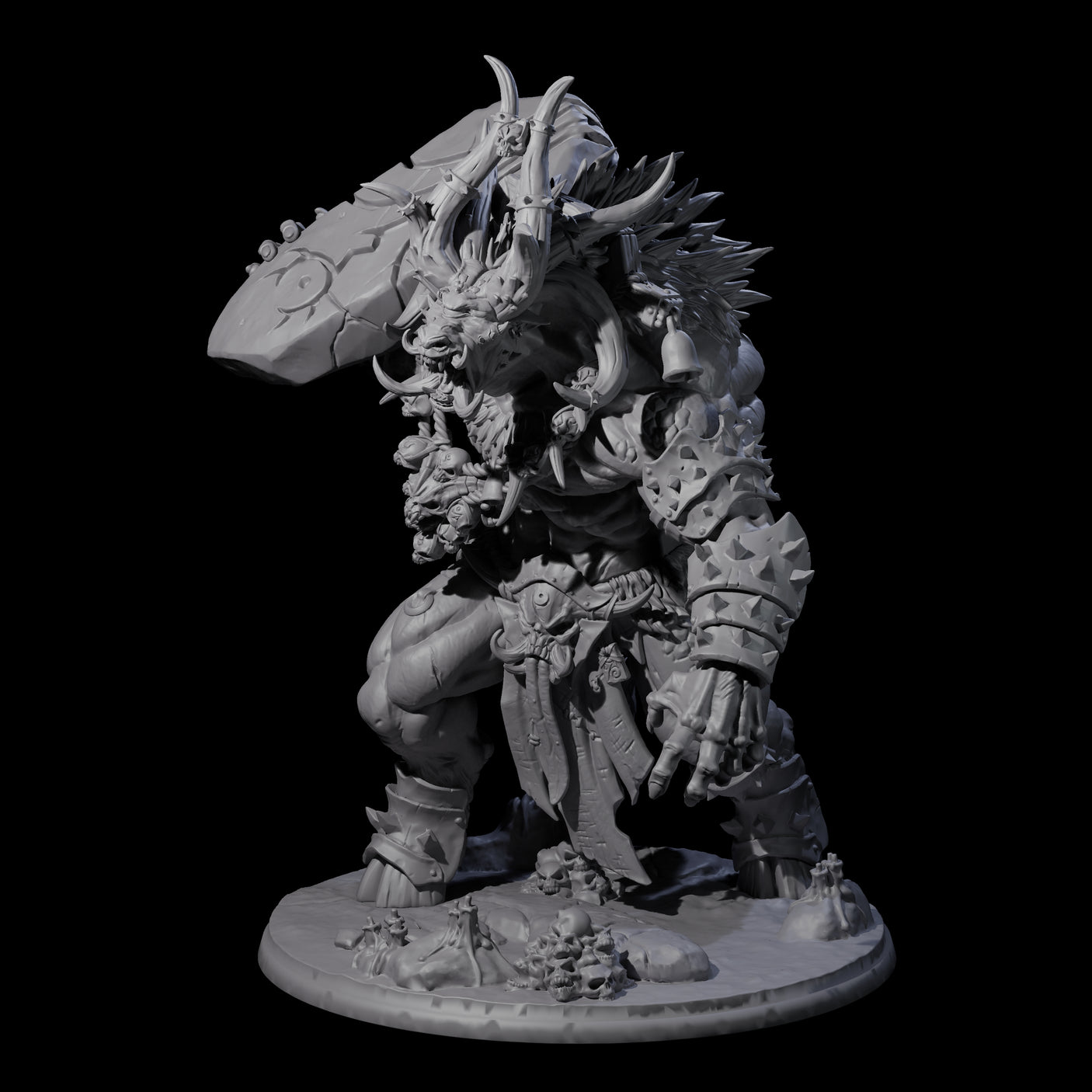 Roaring Beastial Cyclops Miniature for Dungeons and Dragons, Pathfinder or other TTRPGs