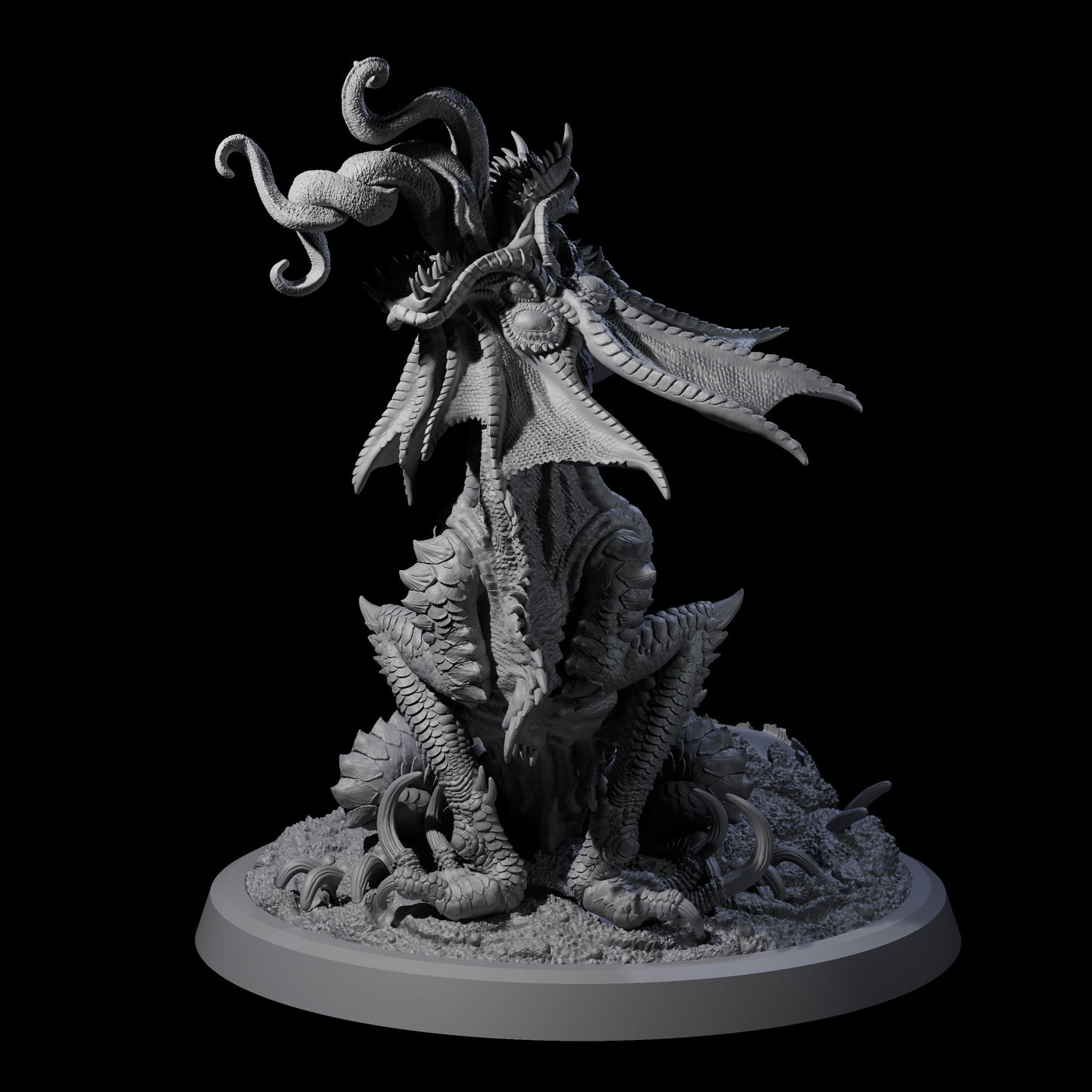 Roaring Far Realm Dragon Miniature for Dungeons and Dragons, Pathfinder or other TTRPGs