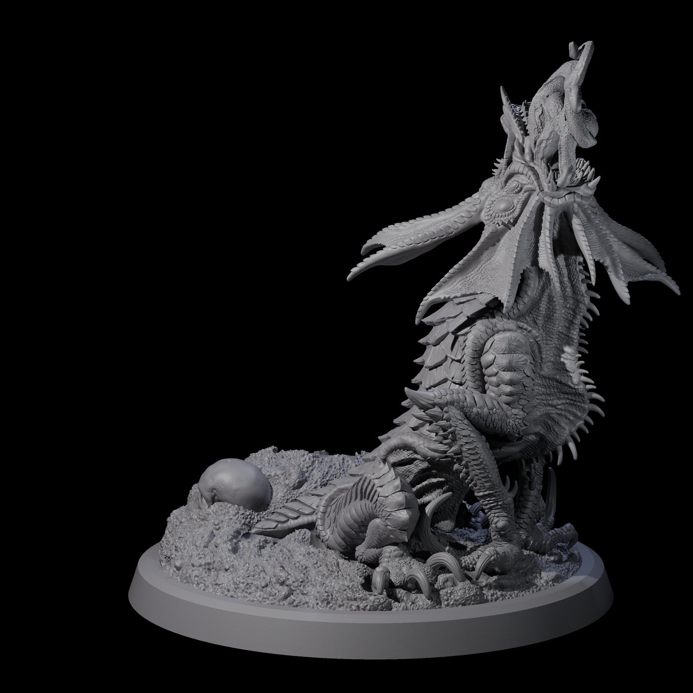 Roaring Far Realm Dragon Miniature for Dungeons and Dragons, Pathfinder or other TTRPGs