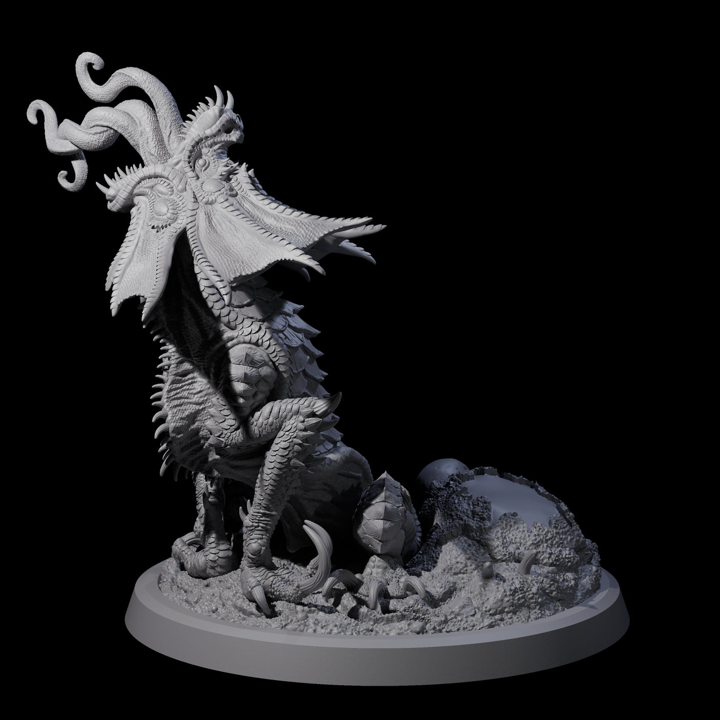 Roaring Far Realm Dragon Miniature for Dungeons and Dragons, Pathfinder or other TTRPGs
