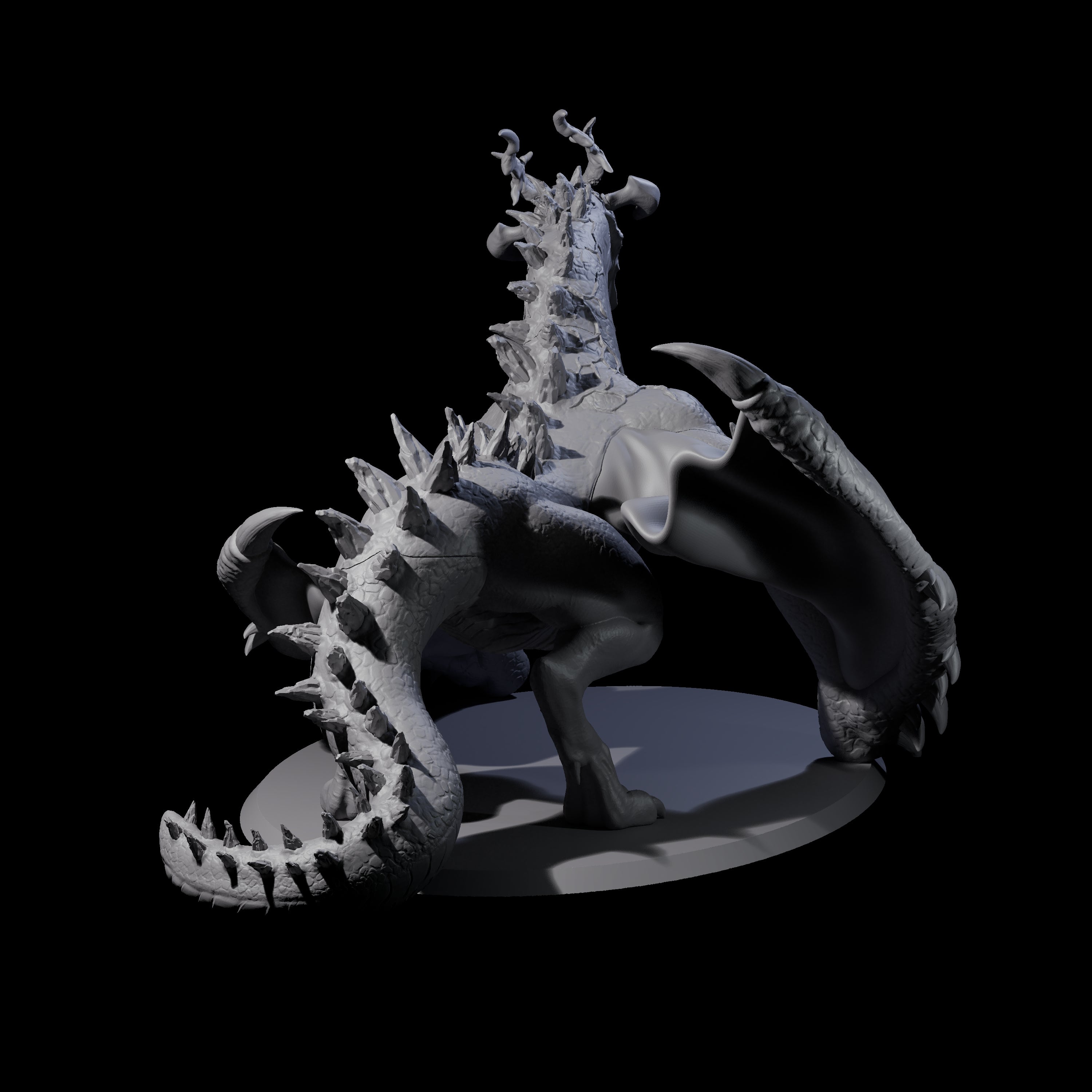 Roaring Green Dragon Miniature for Dungeons and Dragons, Pathfinder or other TTRPGs