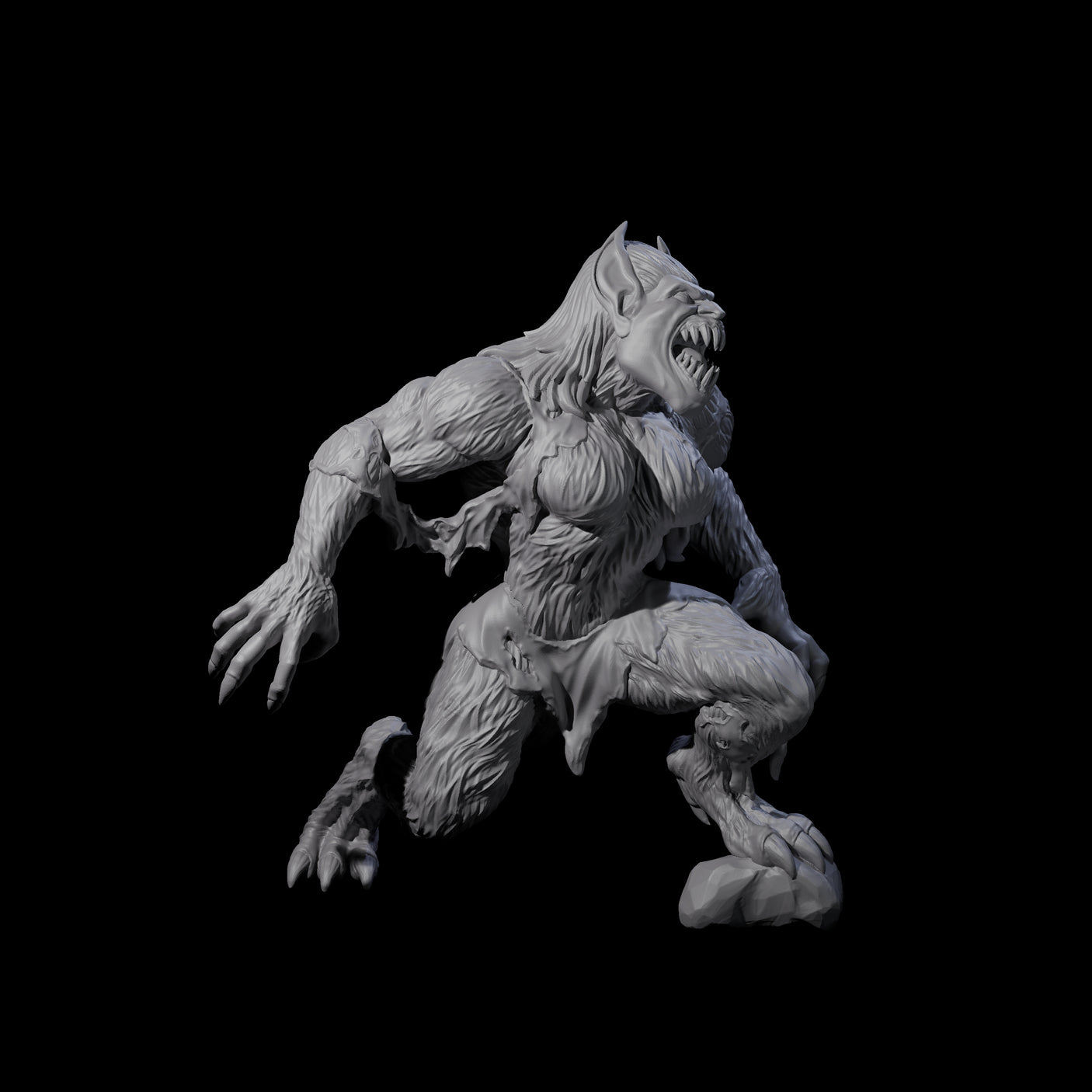 Roaring Shebeast Miniature for Dungeons and Dragons, Pathfinder or other TTRPGs