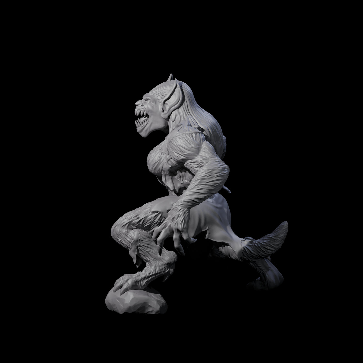 Roaring Shebeast Miniature for Dungeons and Dragons, Pathfinder or other TTRPGs