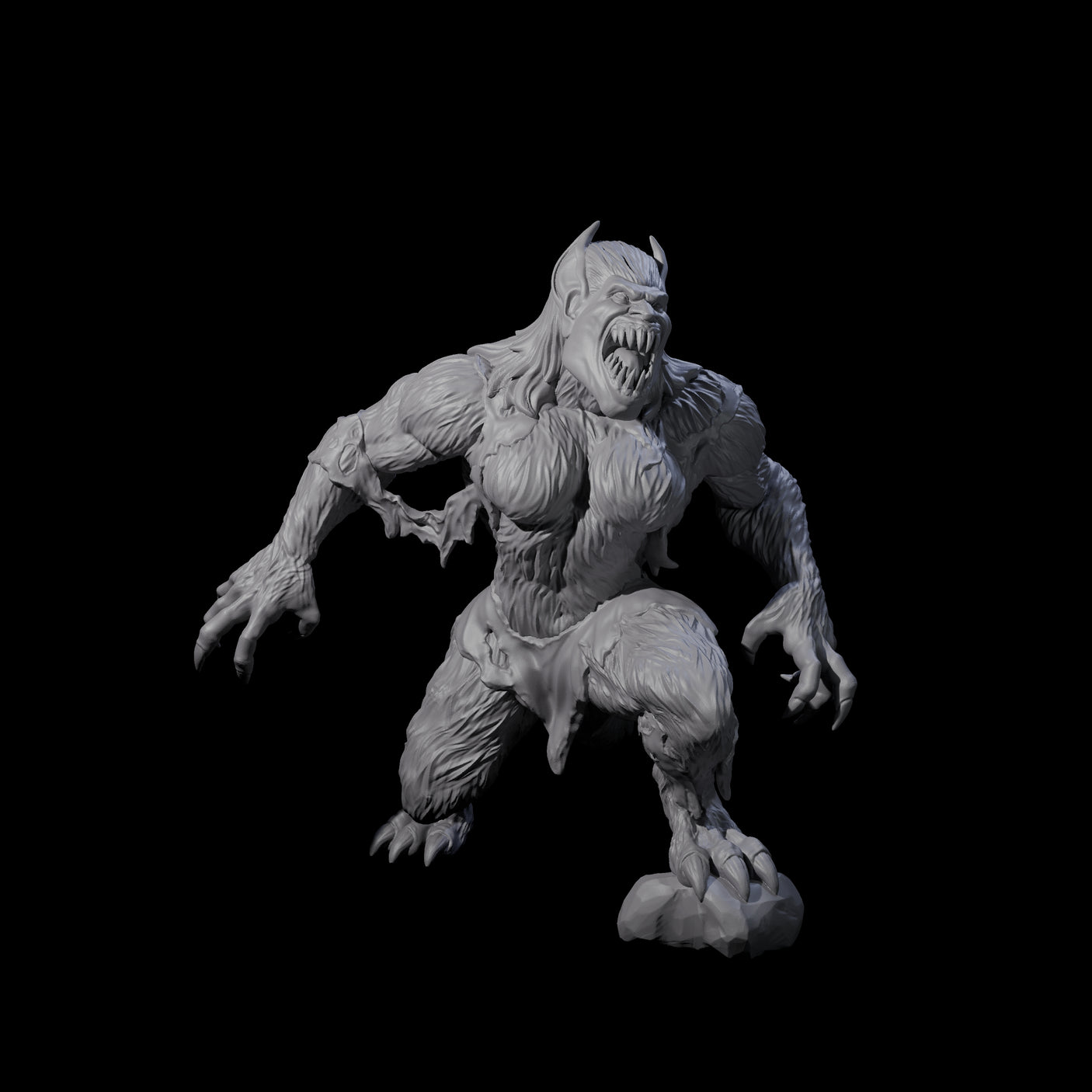 Roaring Shebeast Miniature for Dungeons and Dragons, Pathfinder or other TTRPGs