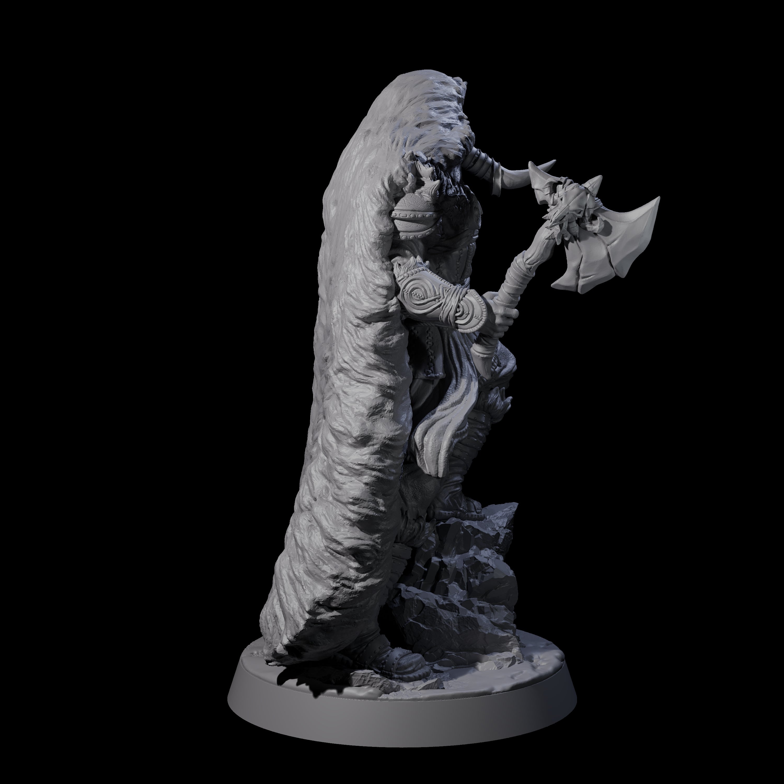 Roaring Woodland Barbarian Champion Miniature for Dungeons and Dragons, Pathfinder or other TTRPGs