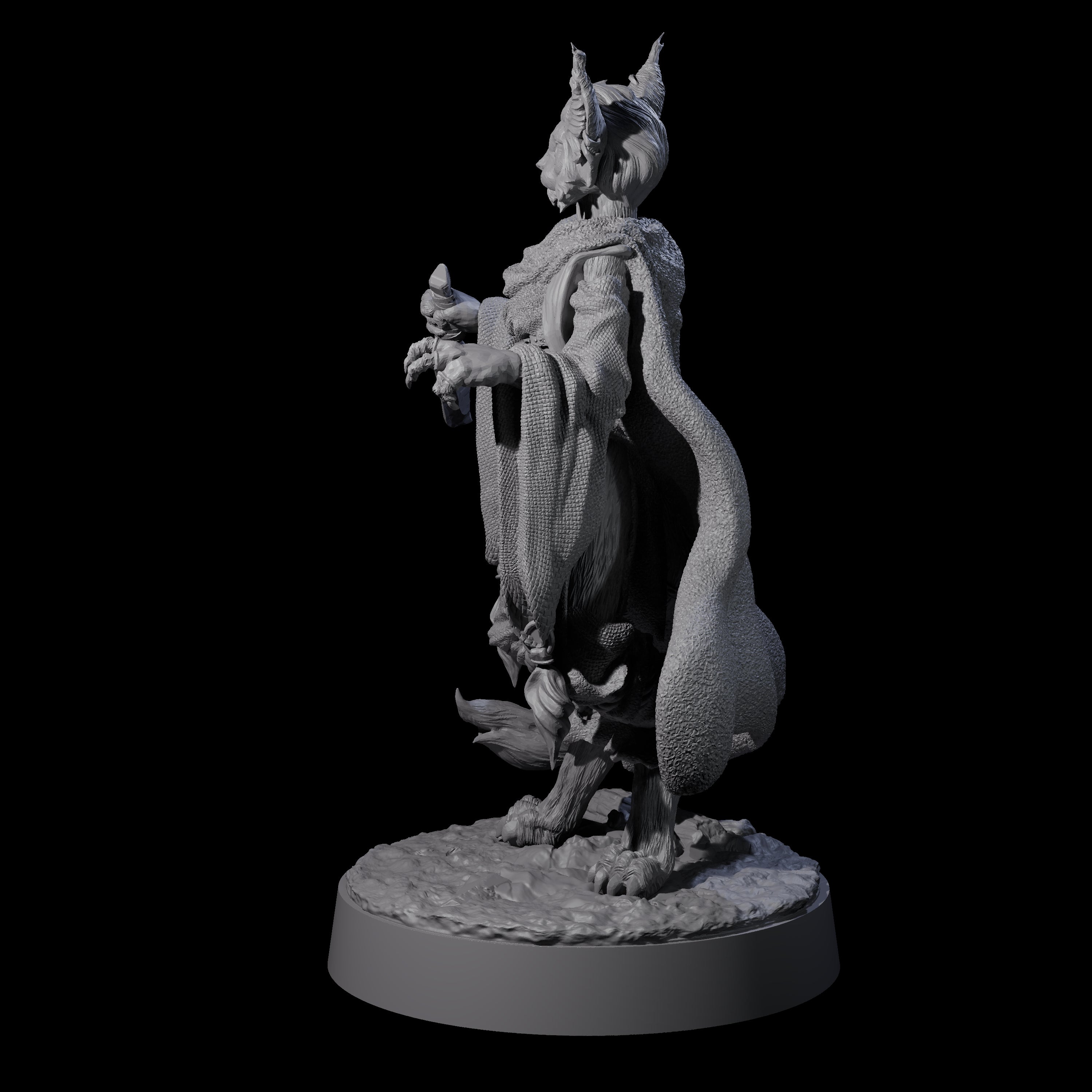 Robed Tabaxi Rogue A Miniature for Dungeons and Dragons, Pathfinder or other TTRPGs