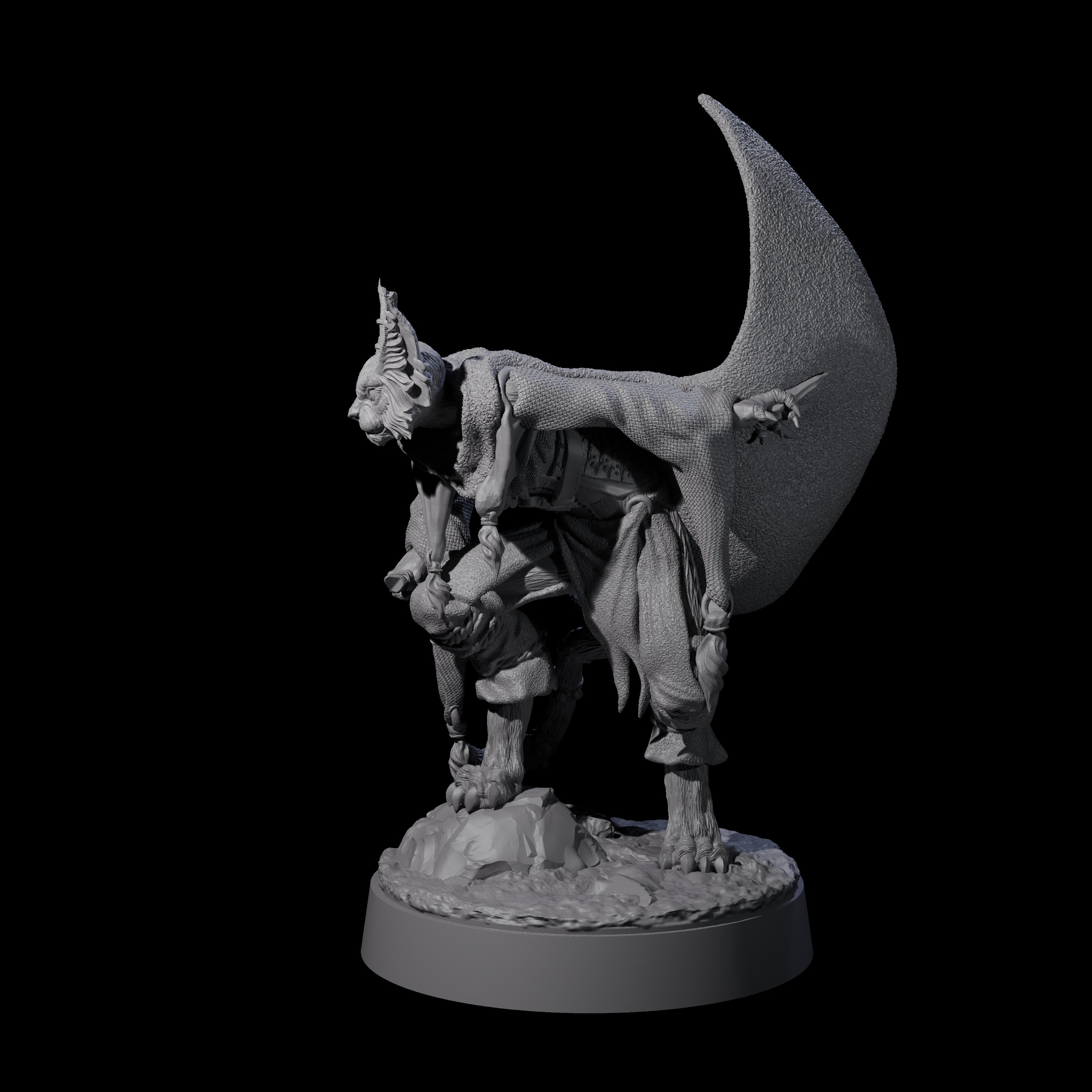 Robed Tabaxi Rogue B Miniature for Dungeons and Dragons, Pathfinder or other TTRPGs