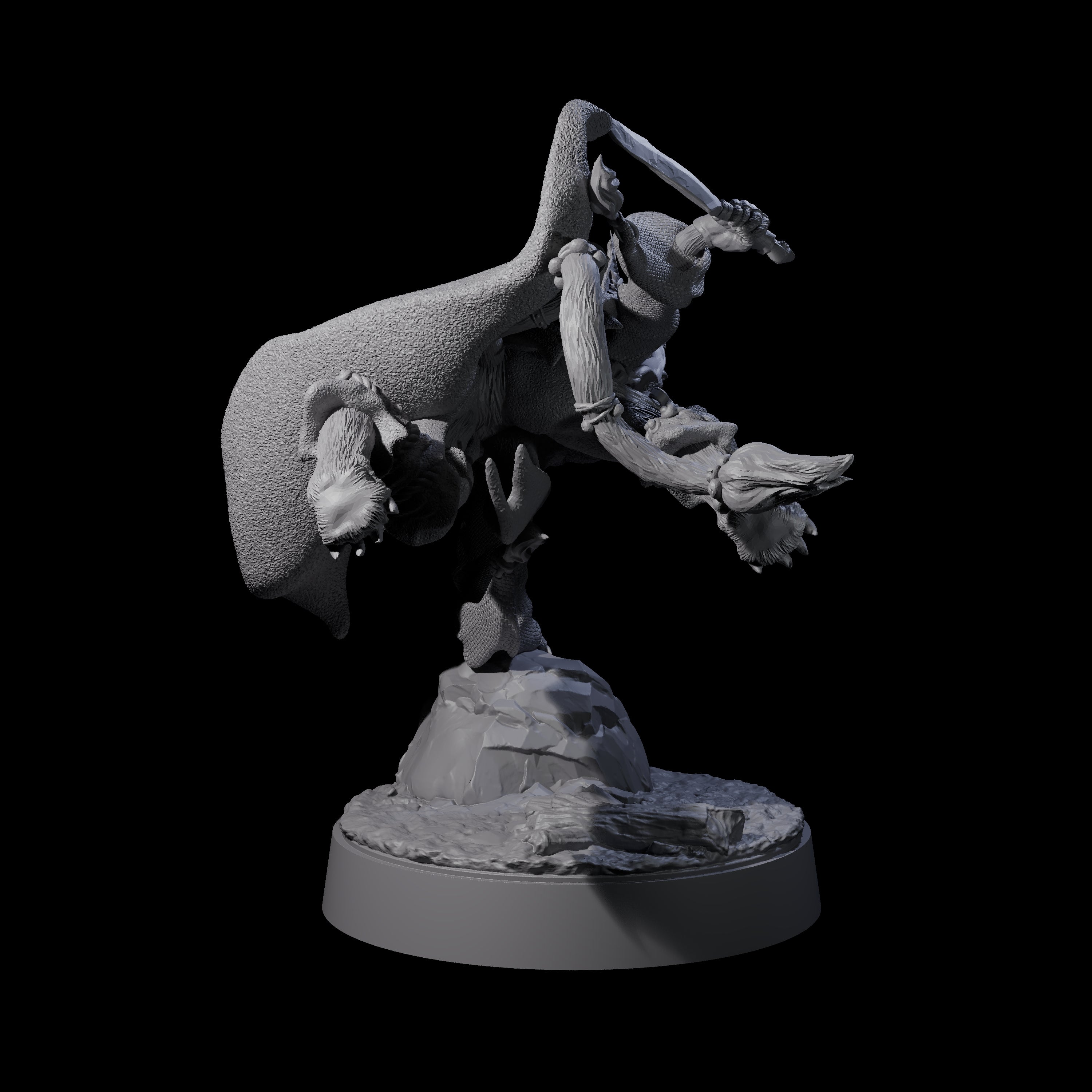 Robed Tabaxi Rogue C Miniature for Dungeons and Dragons, Pathfinder or other TTRPGs