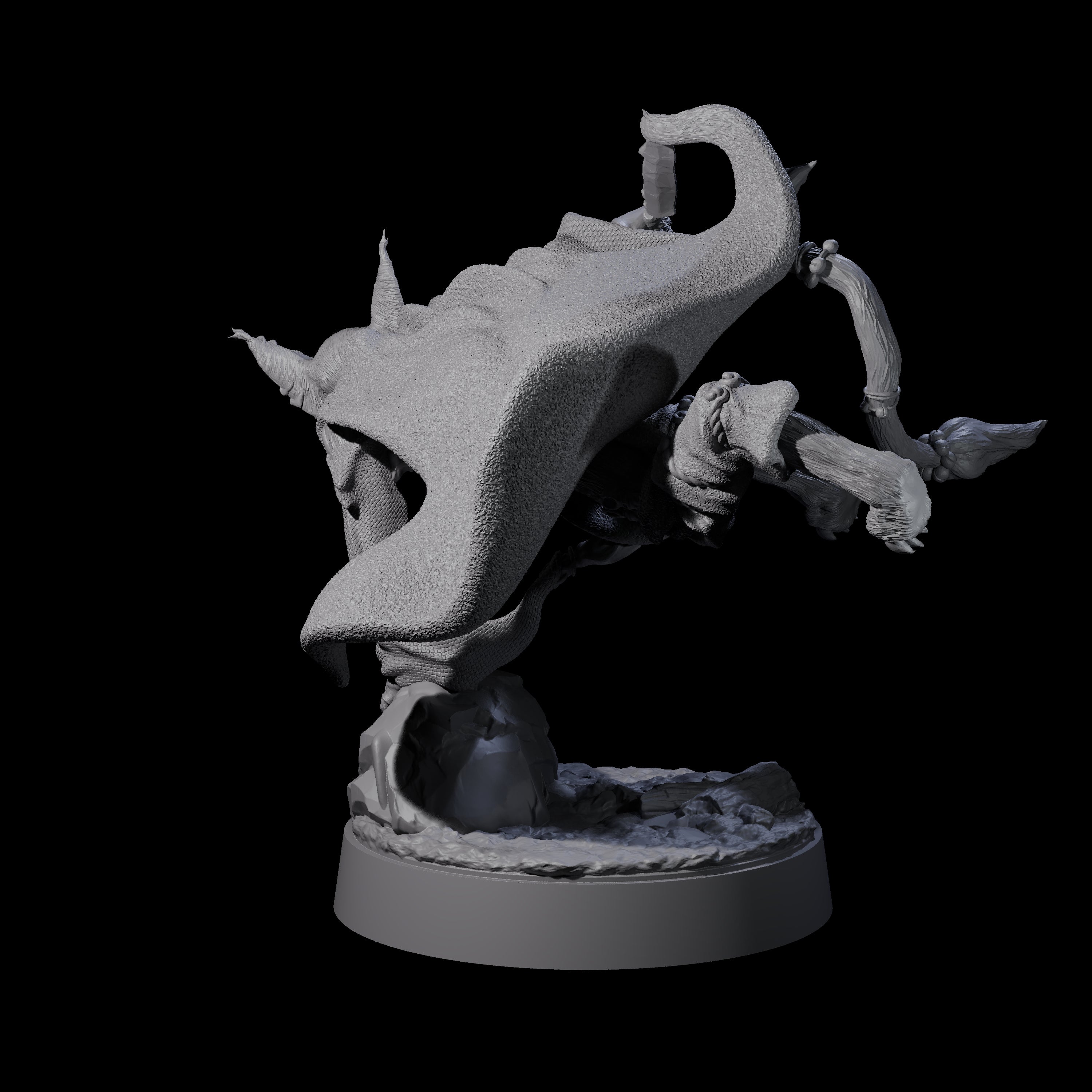 Robed Tabaxi Rogue C Miniature for Dungeons and Dragons, Pathfinder or other TTRPGs