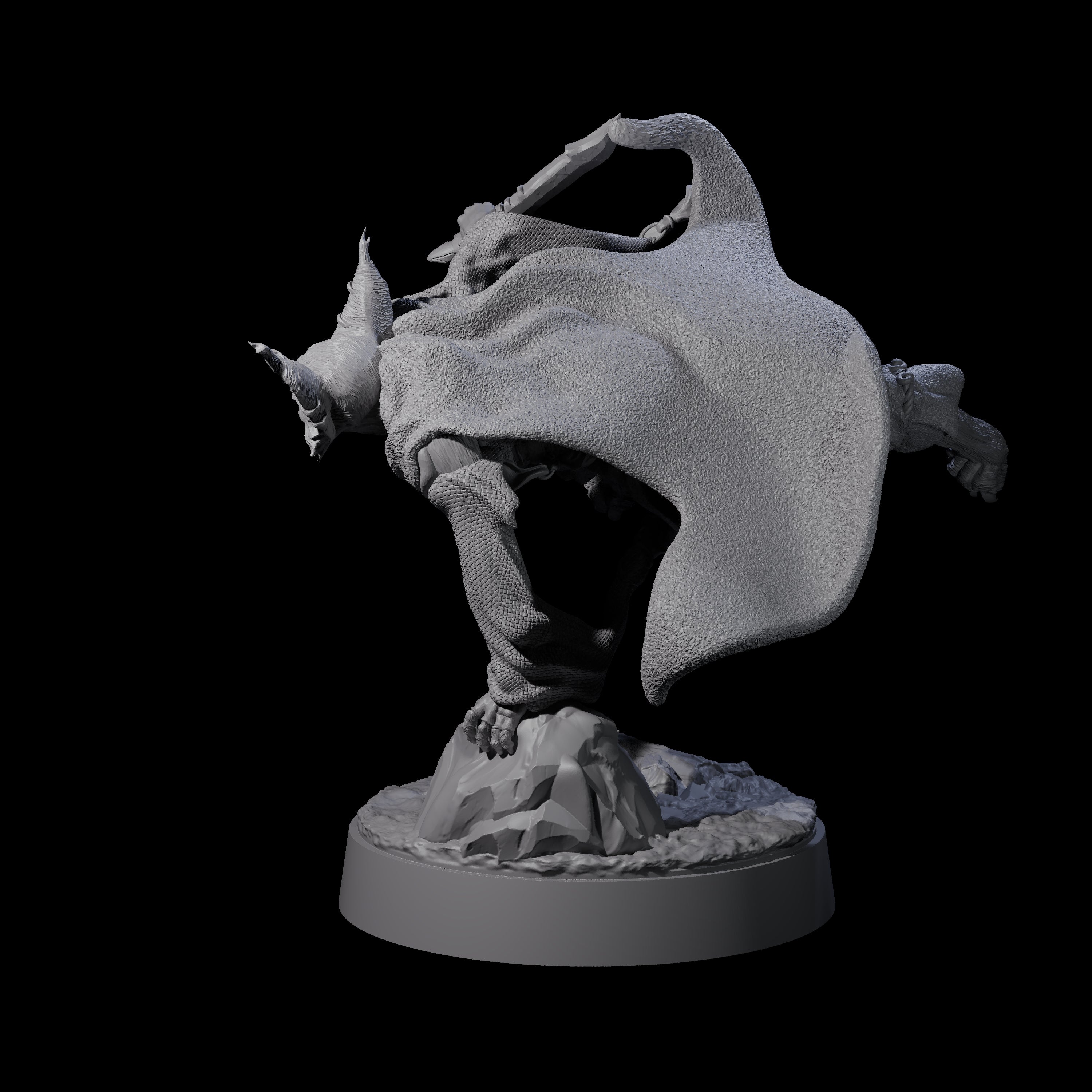 Robed Tabaxi Rogue C Miniature for Dungeons and Dragons, Pathfinder or other TTRPGs