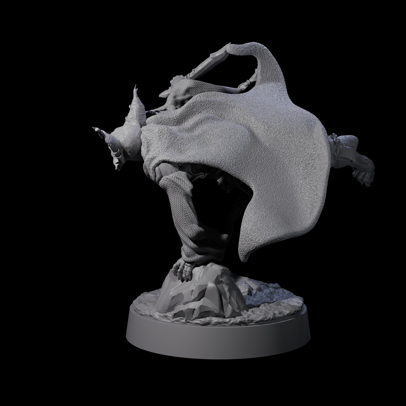 Robed Tabaxi Rogue C Miniature for Dungeons and Dragons, Pathfinder or other TTRPGs