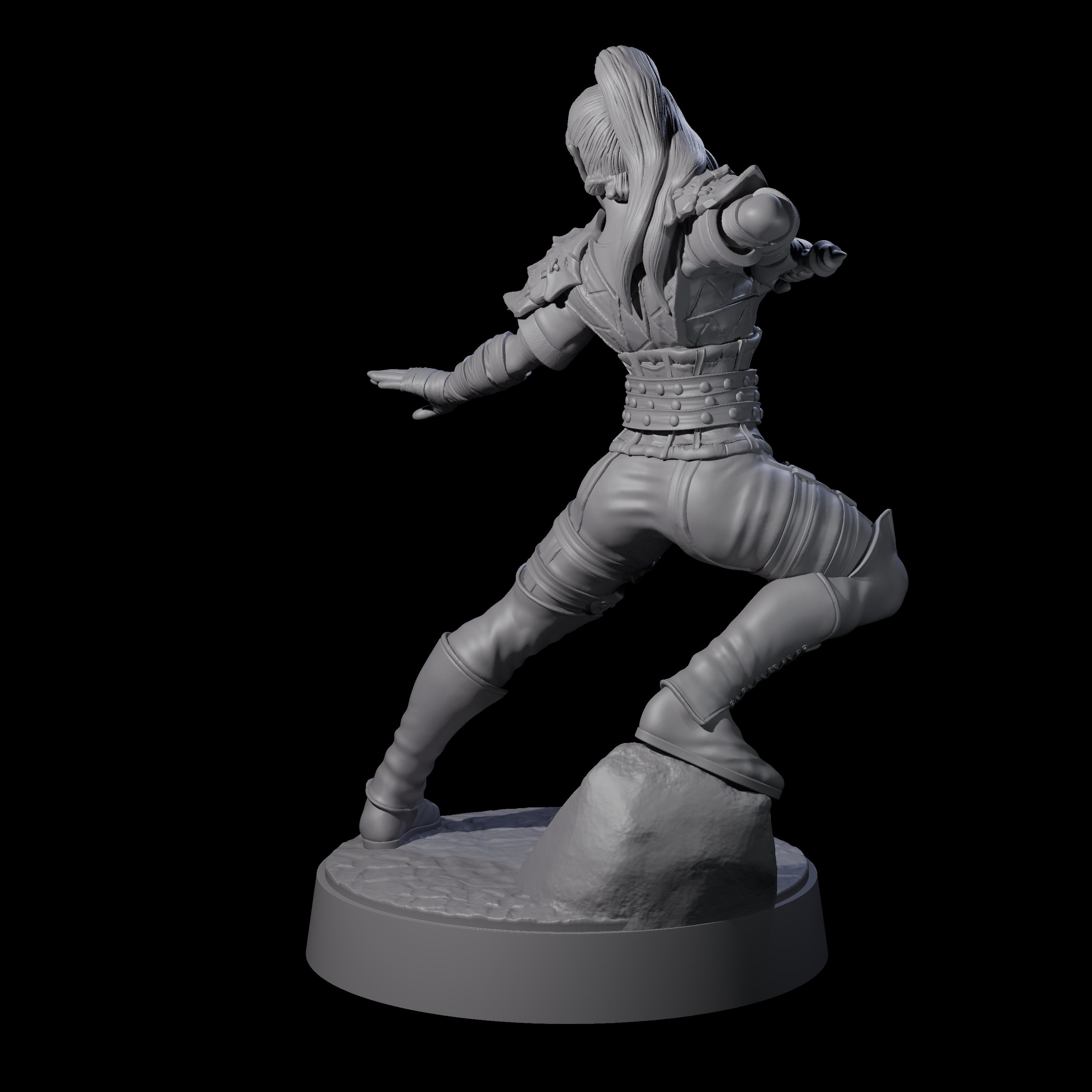 Rock Poised Elf Master Dueller Miniature for Dungeons and Dragons, Pathfinder or other TTRPGs