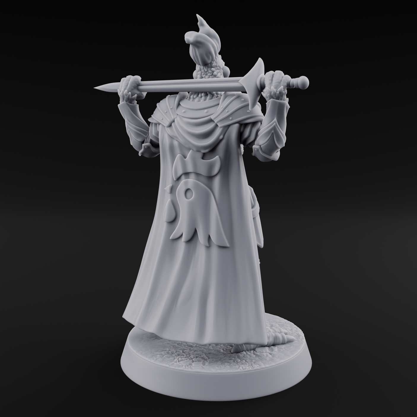 Rocking Kenku Paladin Miniature for Dungeons and Dragons, Pathfinder or other TTRPGs