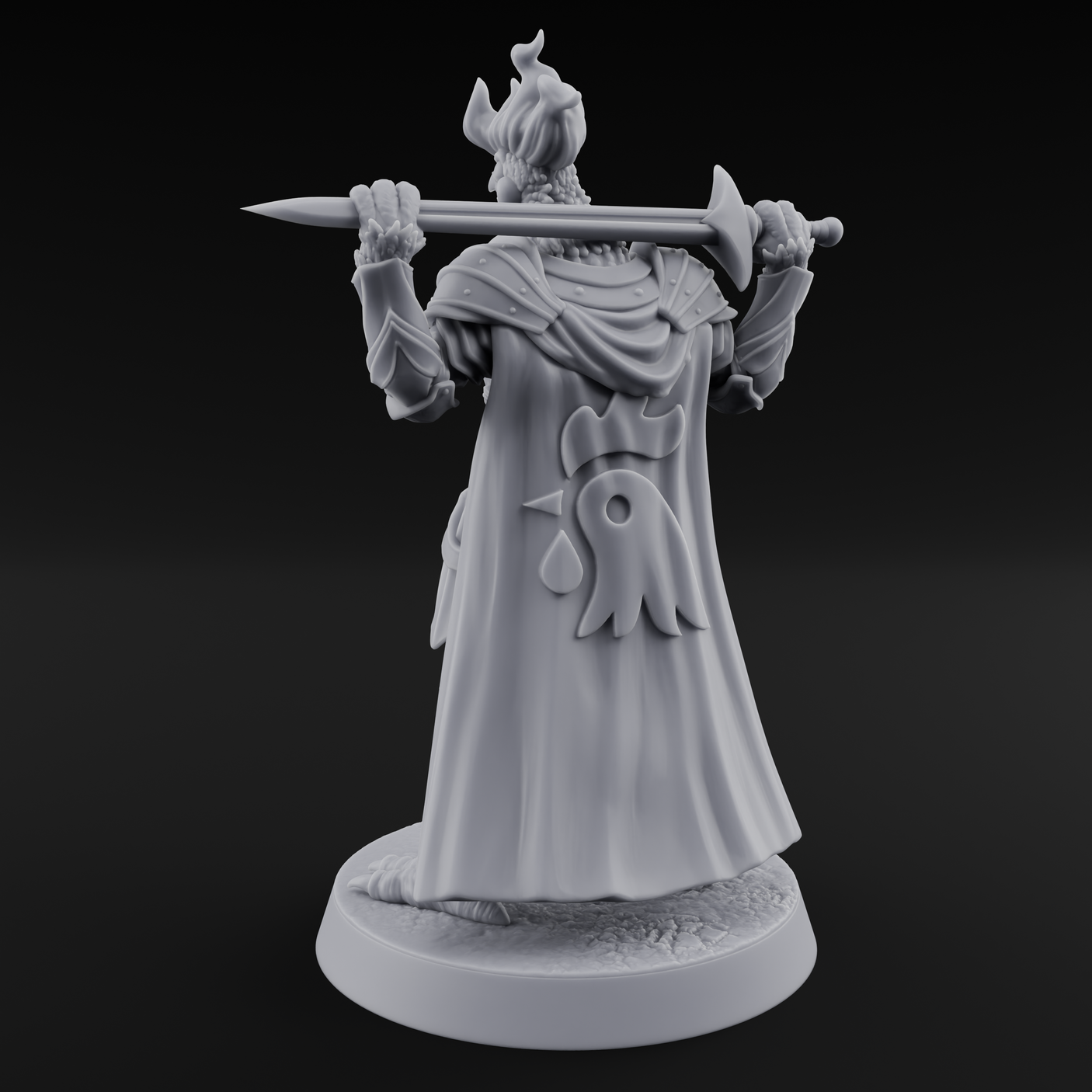 Rocking Kenku Paladin Miniature for Dungeons and Dragons, Pathfinder or other TTRPGs