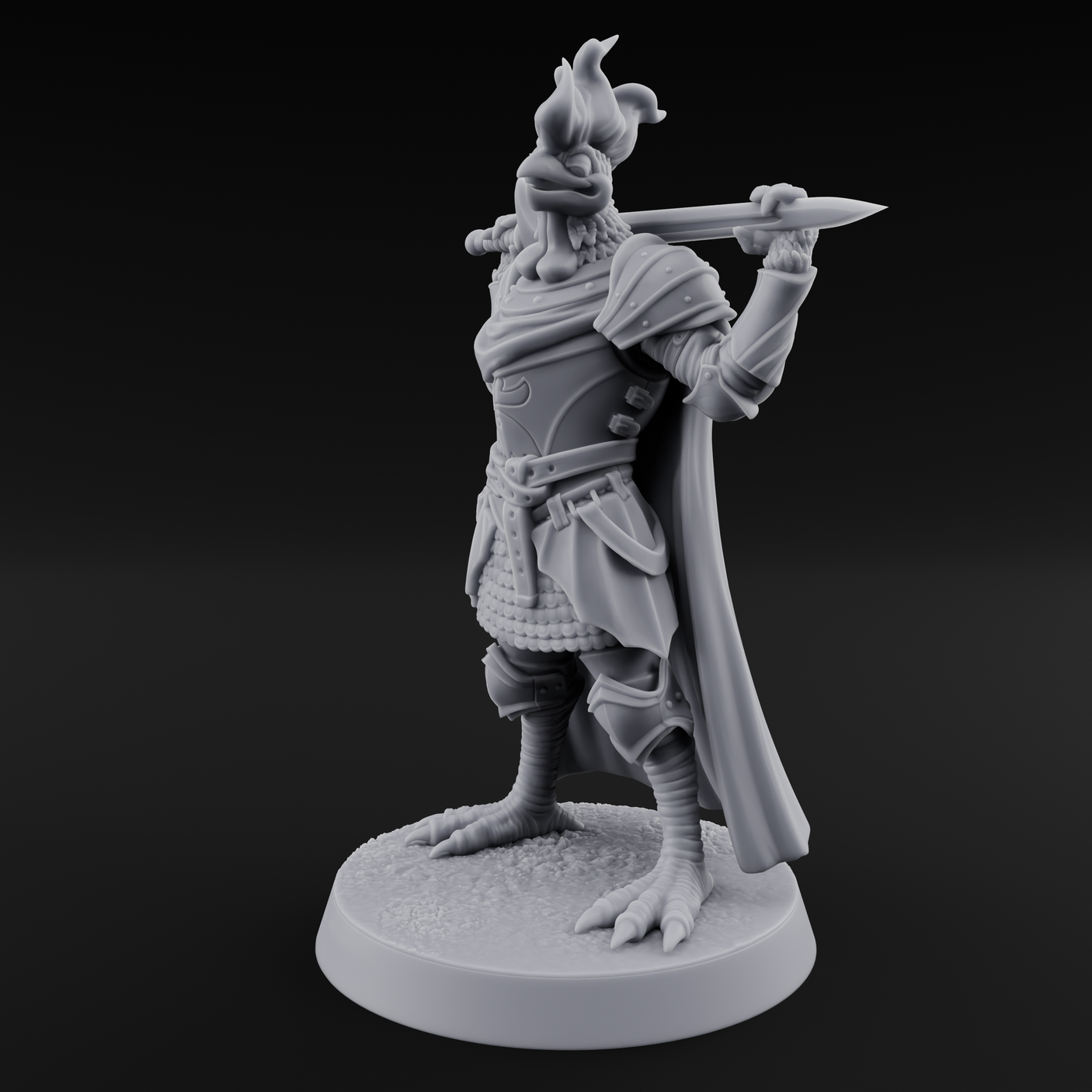 Rocking Kenku Paladin Miniature for Dungeons and Dragons, Pathfinder or other TTRPGs