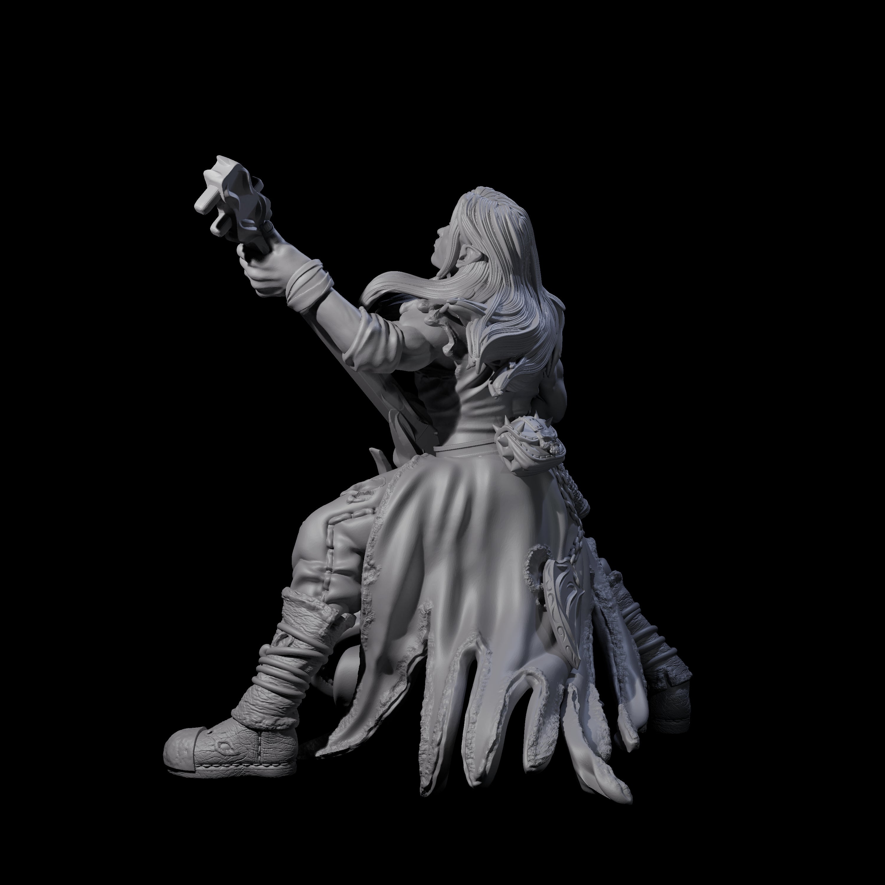 Rocking Out Elf Bard Miniature for Dungeons and Dragons, Pathfinder or other TTRPGs