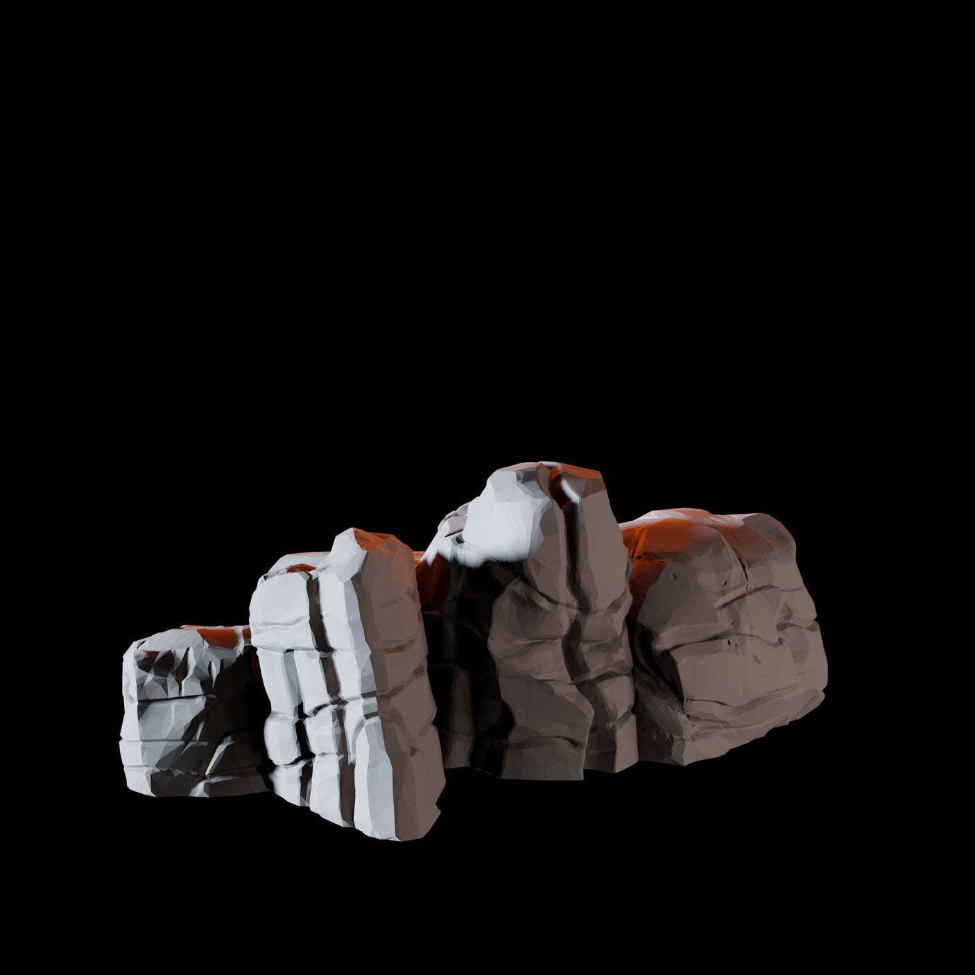 Rocks D Miniature for Dungeons and Dragons, Pathfinder or other TTRPGs