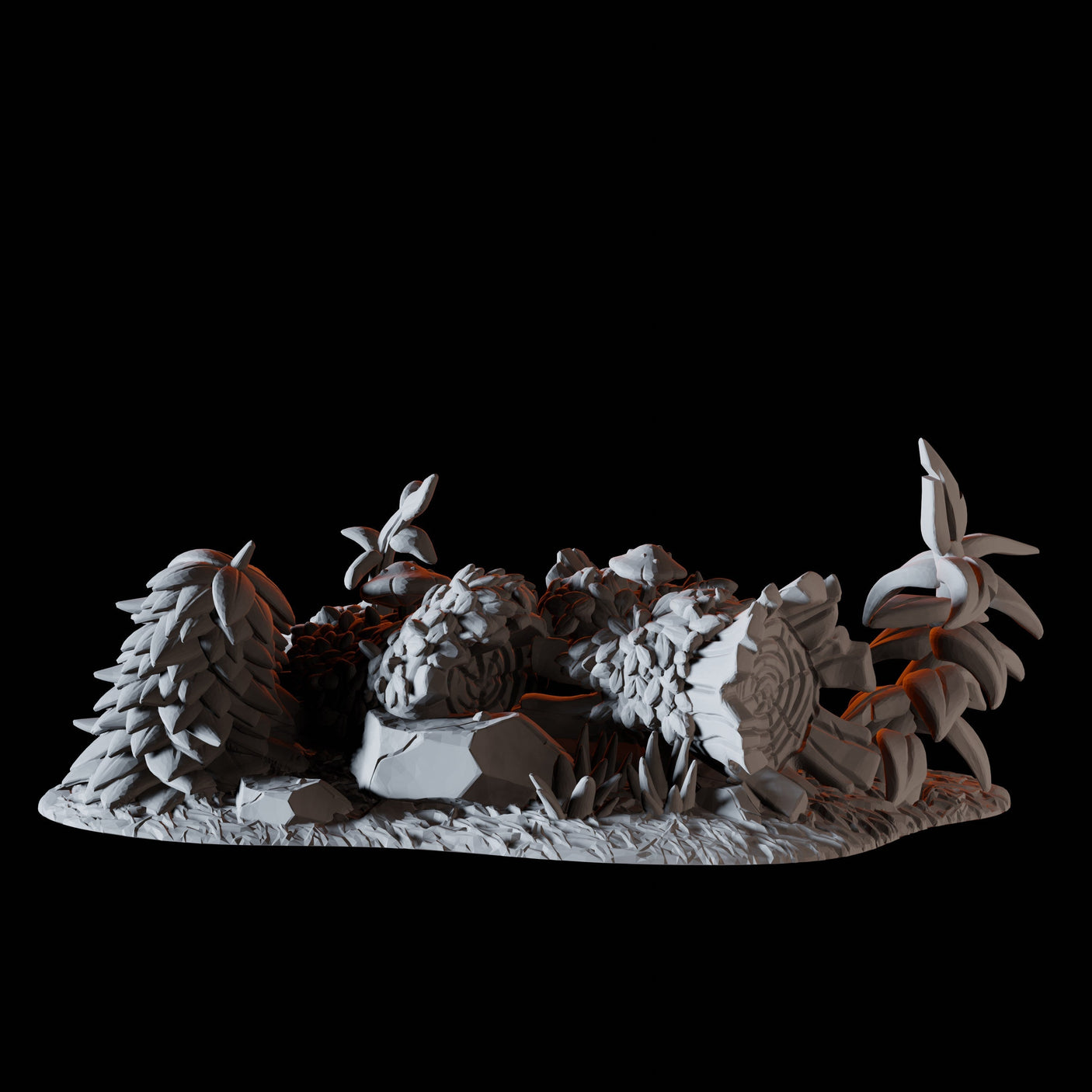 Rocks and Plants Miniature for Dungeons and Dragons, Pathfinder or other TTRPGs