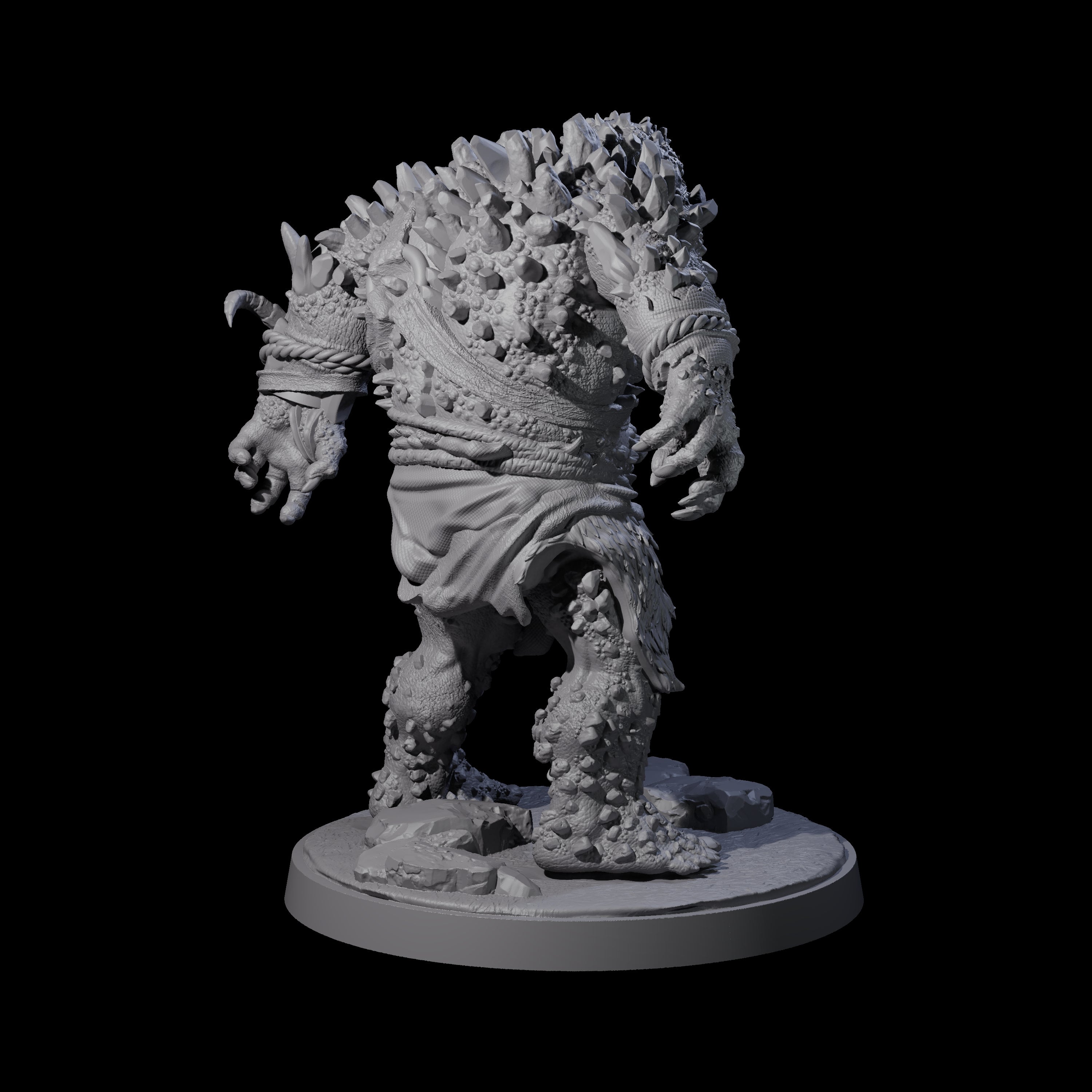 Rocky Ogre A Miniature for Dungeons and Dragons, Pathfinder or other TTRPGs