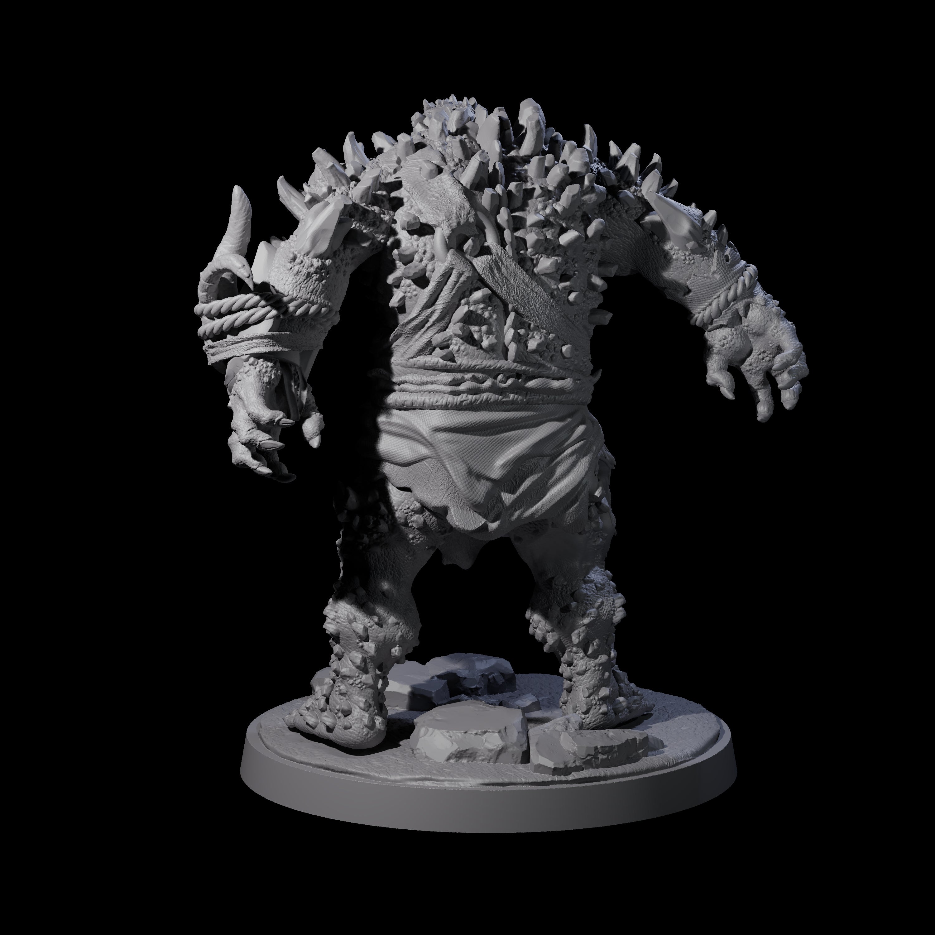 Rocky Ogre A Miniature for Dungeons and Dragons, Pathfinder or other TTRPGs
