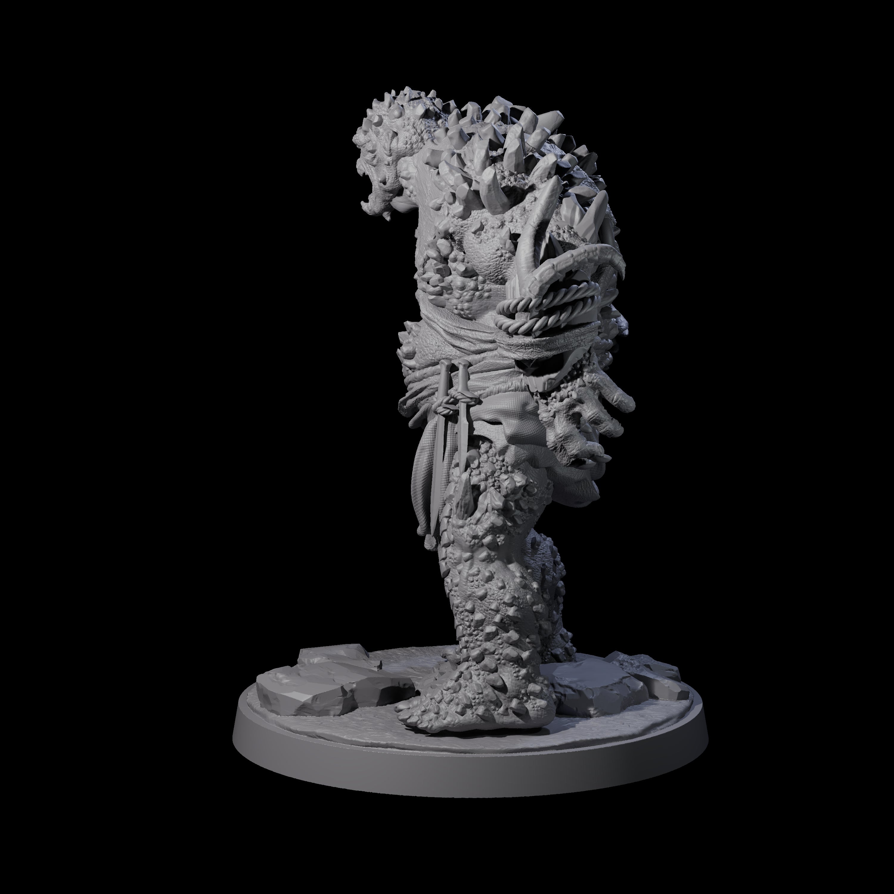 Rocky Ogre A Miniature for Dungeons and Dragons, Pathfinder or other TTRPGs