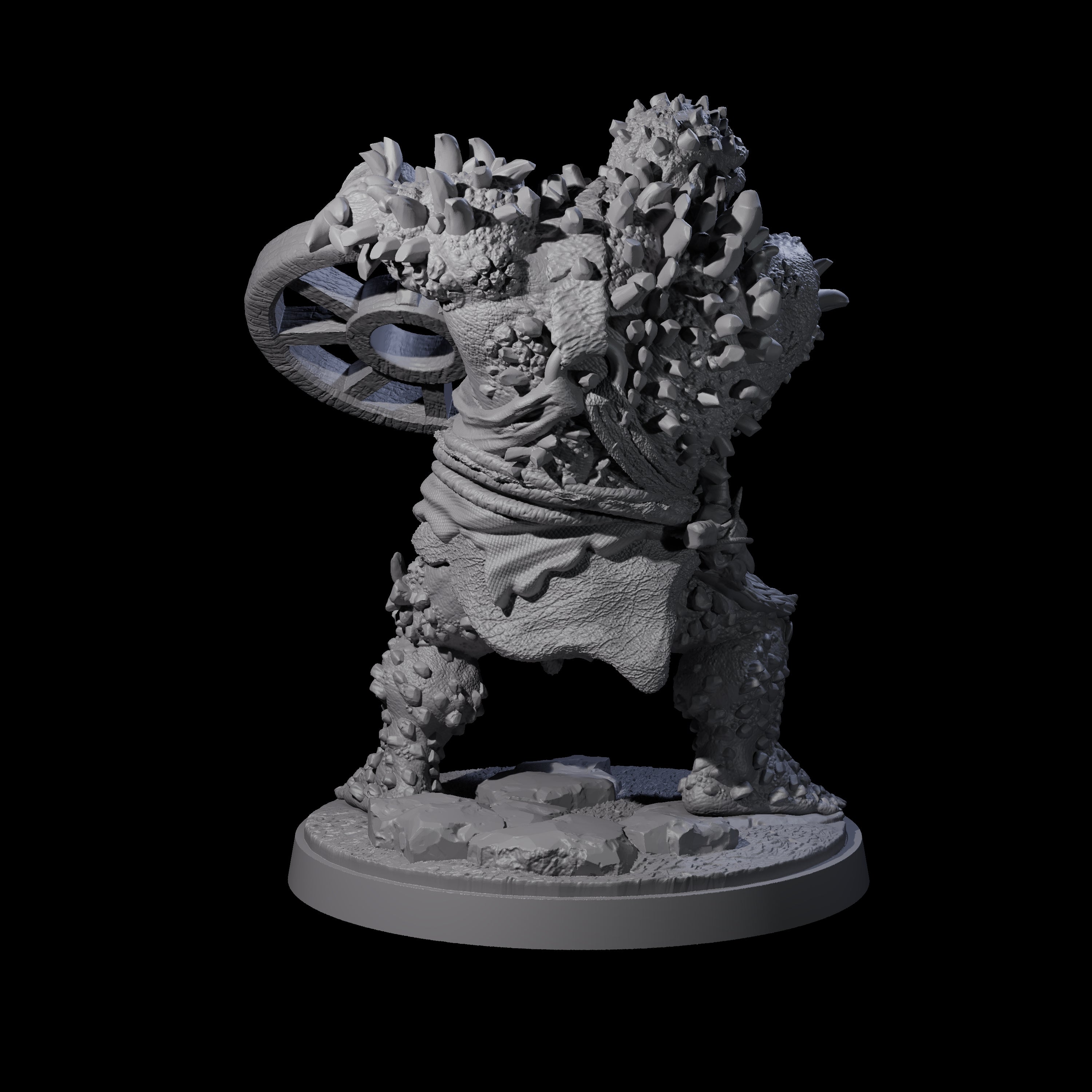 Rocky Ogre B Miniature for Dungeons and Dragons, Pathfinder or other TTRPGs