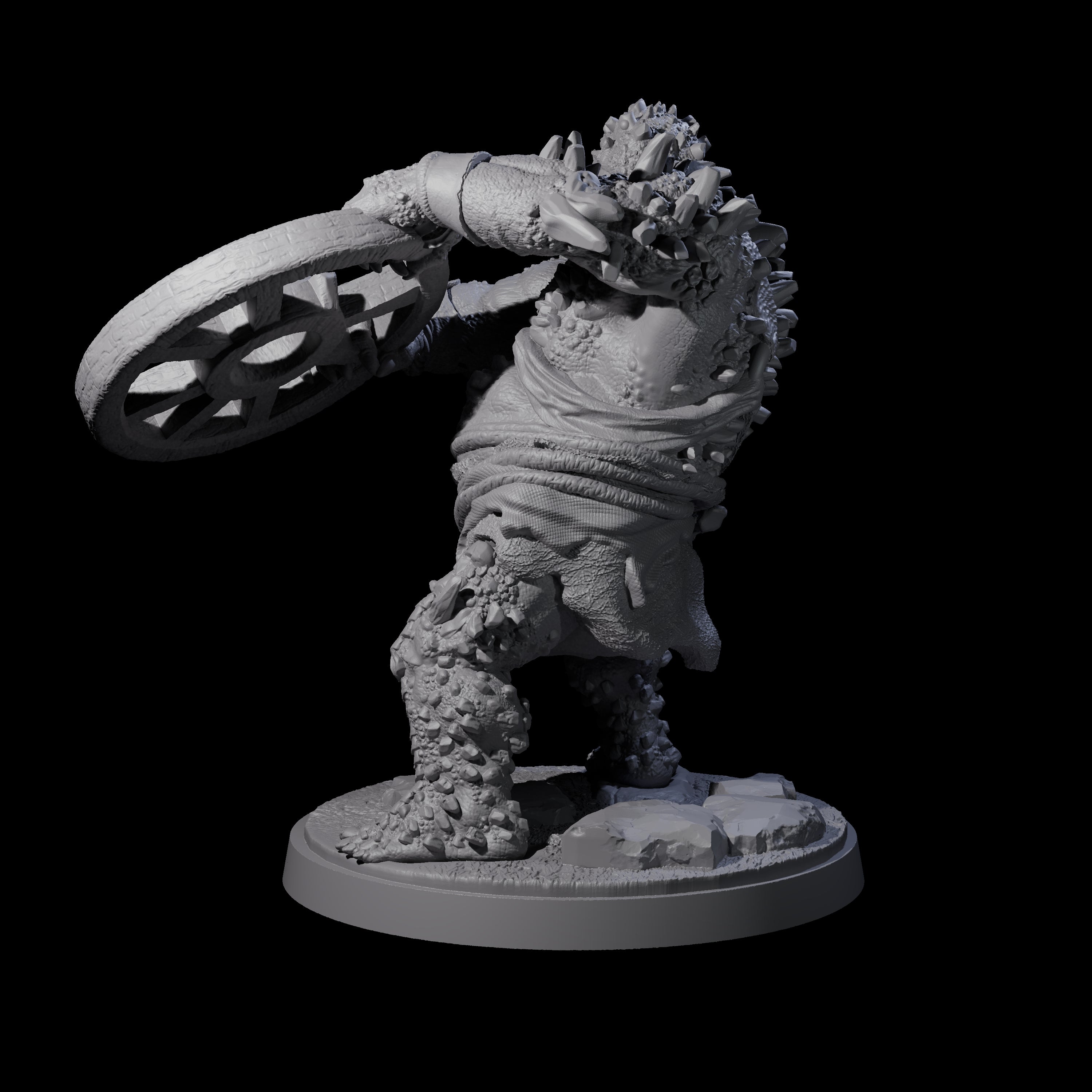 Rocky Ogre B Miniature for Dungeons and Dragons, Pathfinder or other TTRPGs
