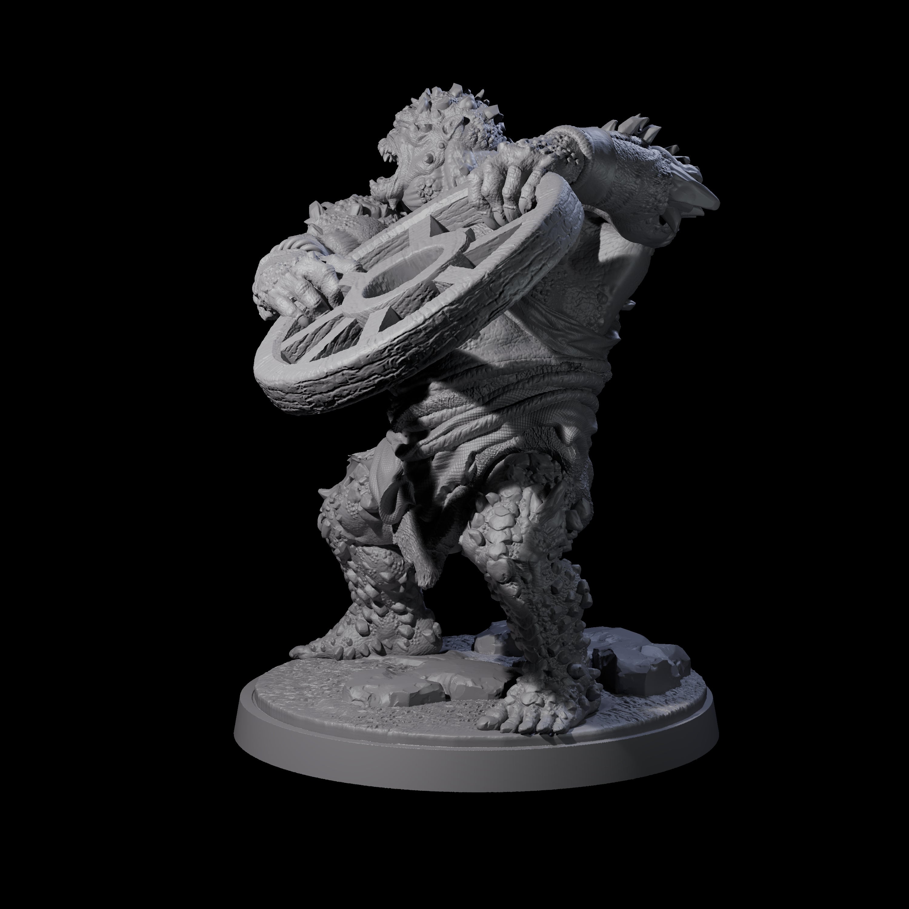 Rocky Ogre B Miniature for Dungeons and Dragons, Pathfinder or other TTRPGs