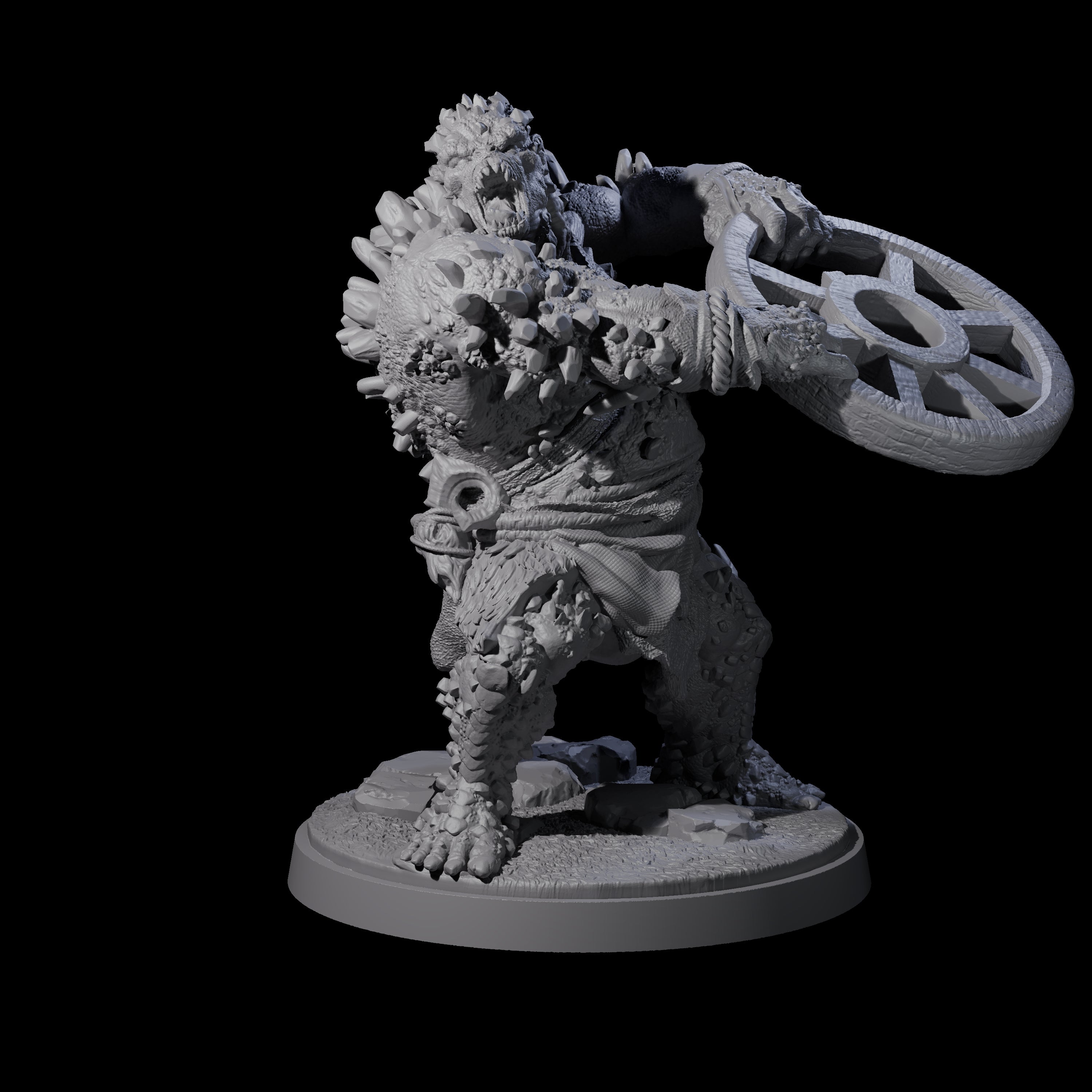 Rocky Ogre B Miniature for Dungeons and Dragons, Pathfinder or other TTRPGs
