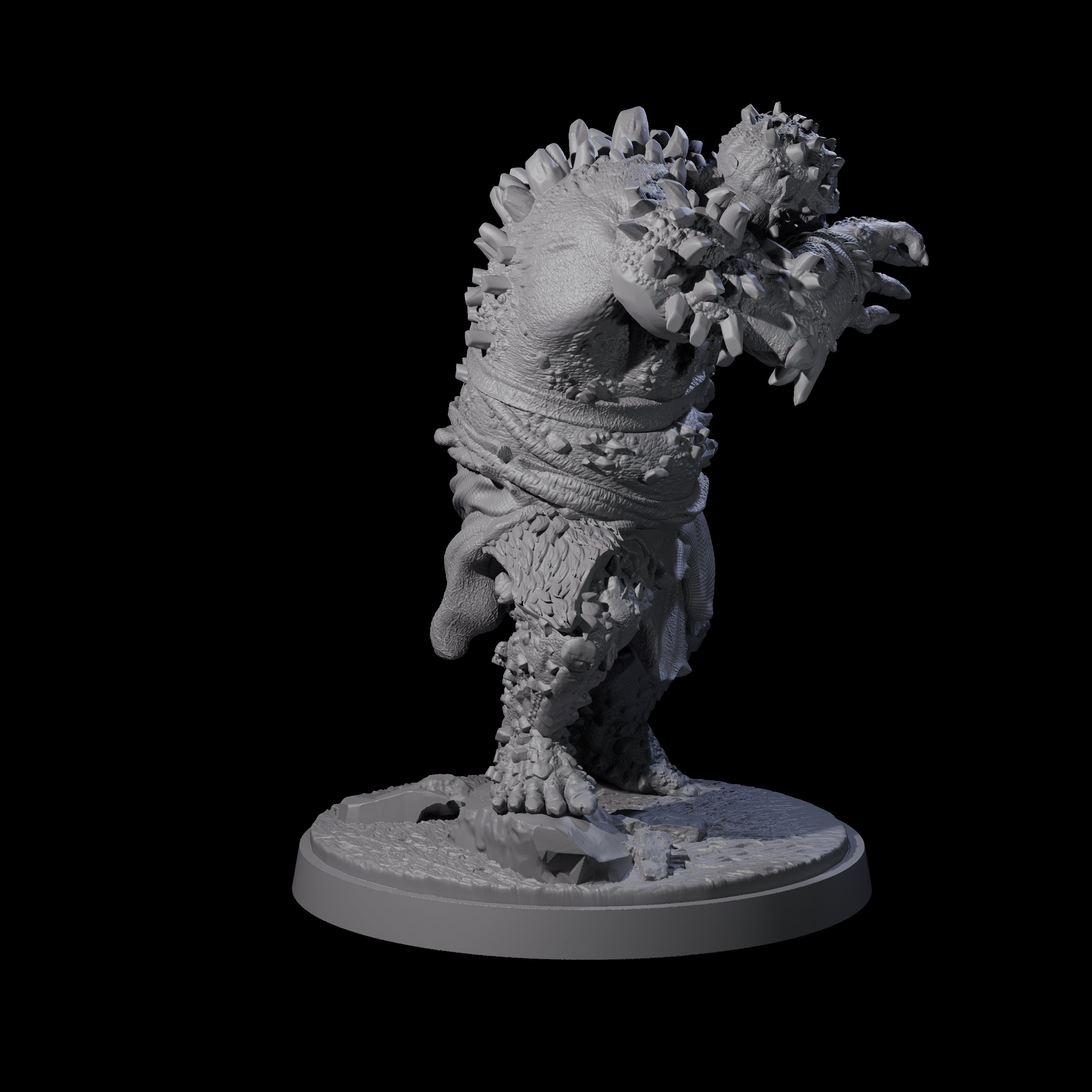 Rocky Ogre C Miniature for Dungeons and Dragons, Pathfinder or other TTRPGs