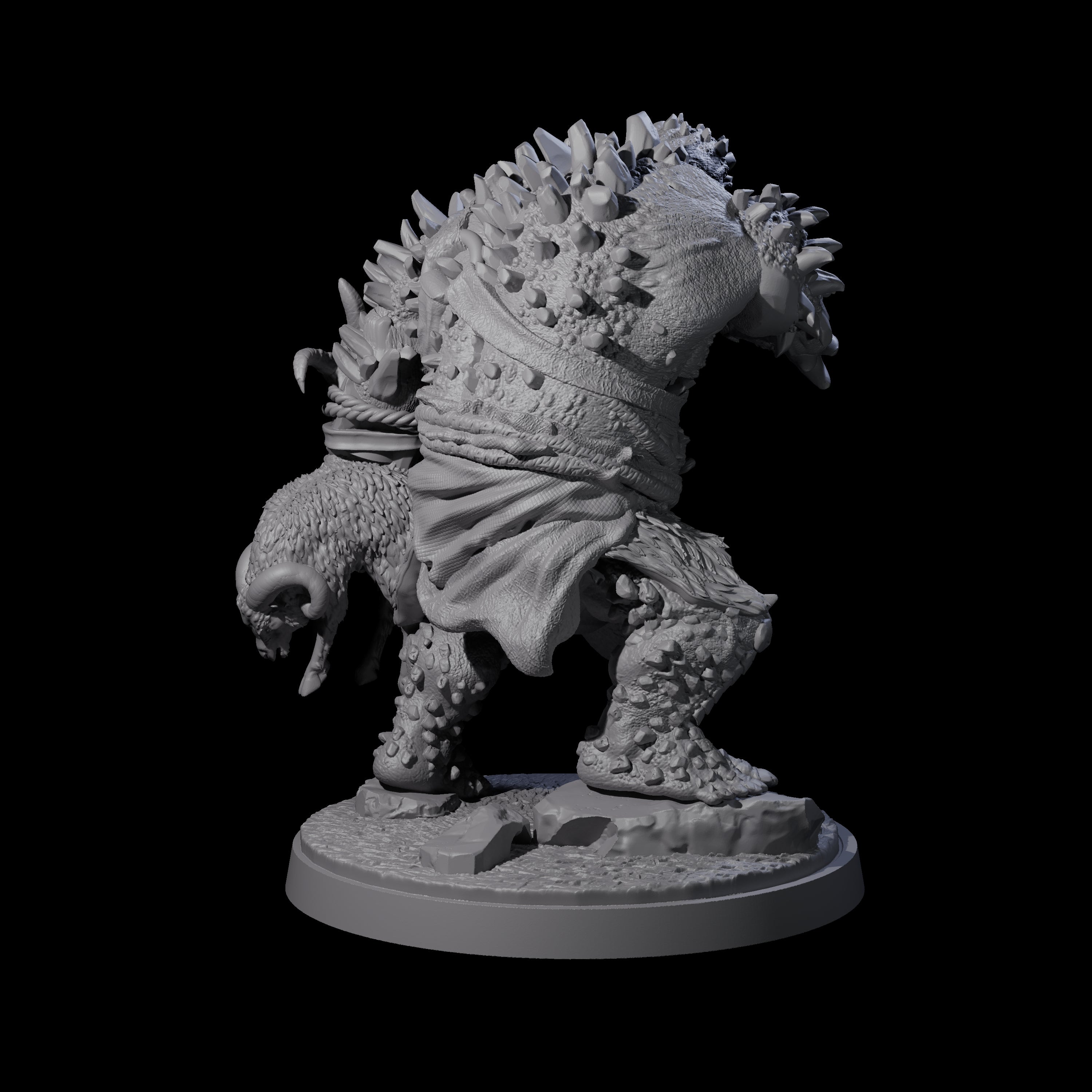 Rocky Ogre C Miniature for Dungeons and Dragons, Pathfinder or other TTRPGs