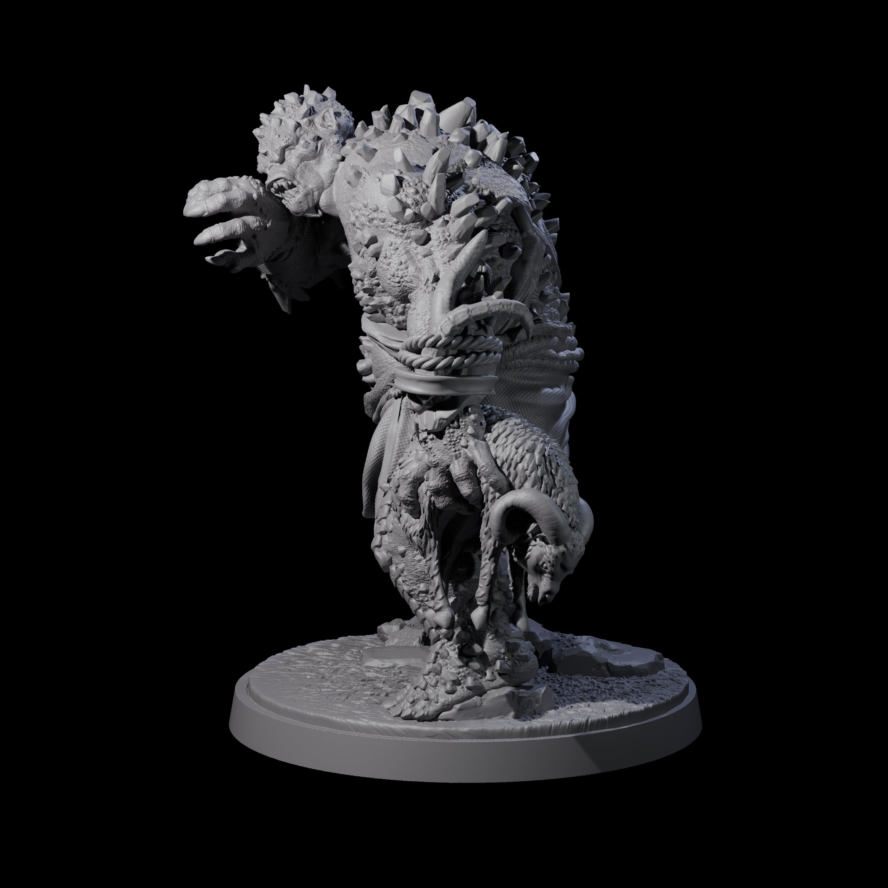 Rocky Ogre C Miniature for Dungeons and Dragons, Pathfinder or other TTRPGs