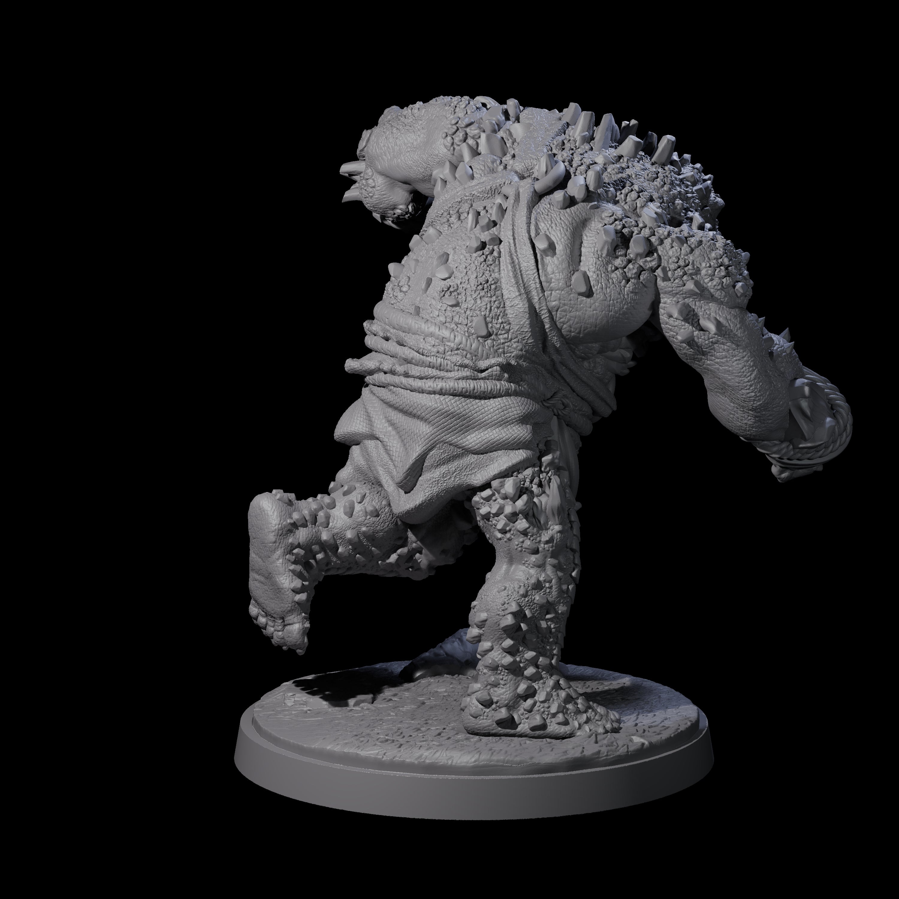 Rocky Ogre D Miniature for Dungeons and Dragons, Pathfinder or other TTRPGs