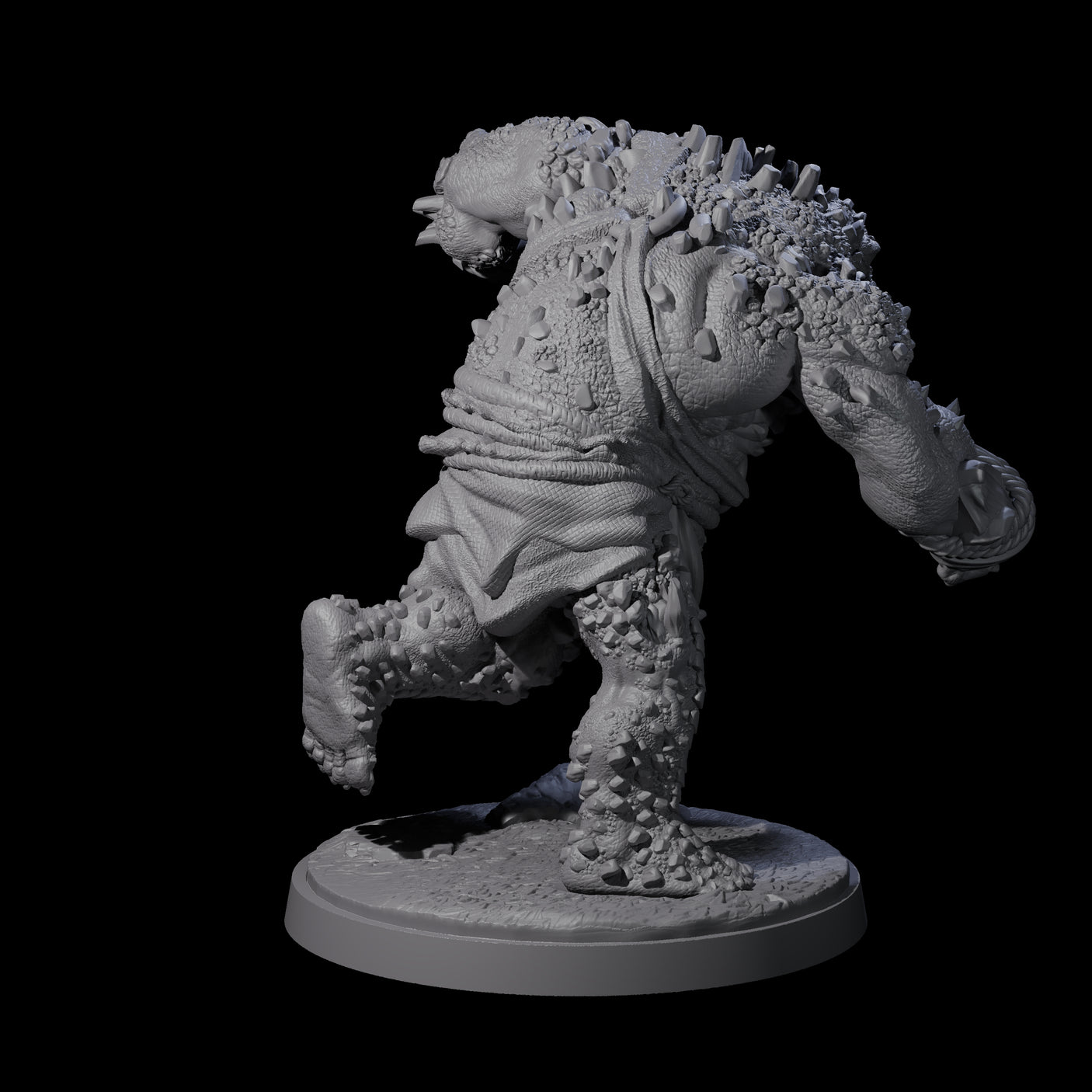 Rocky Ogre D Miniature for Dungeons and Dragons, Pathfinder or other TTRPGs