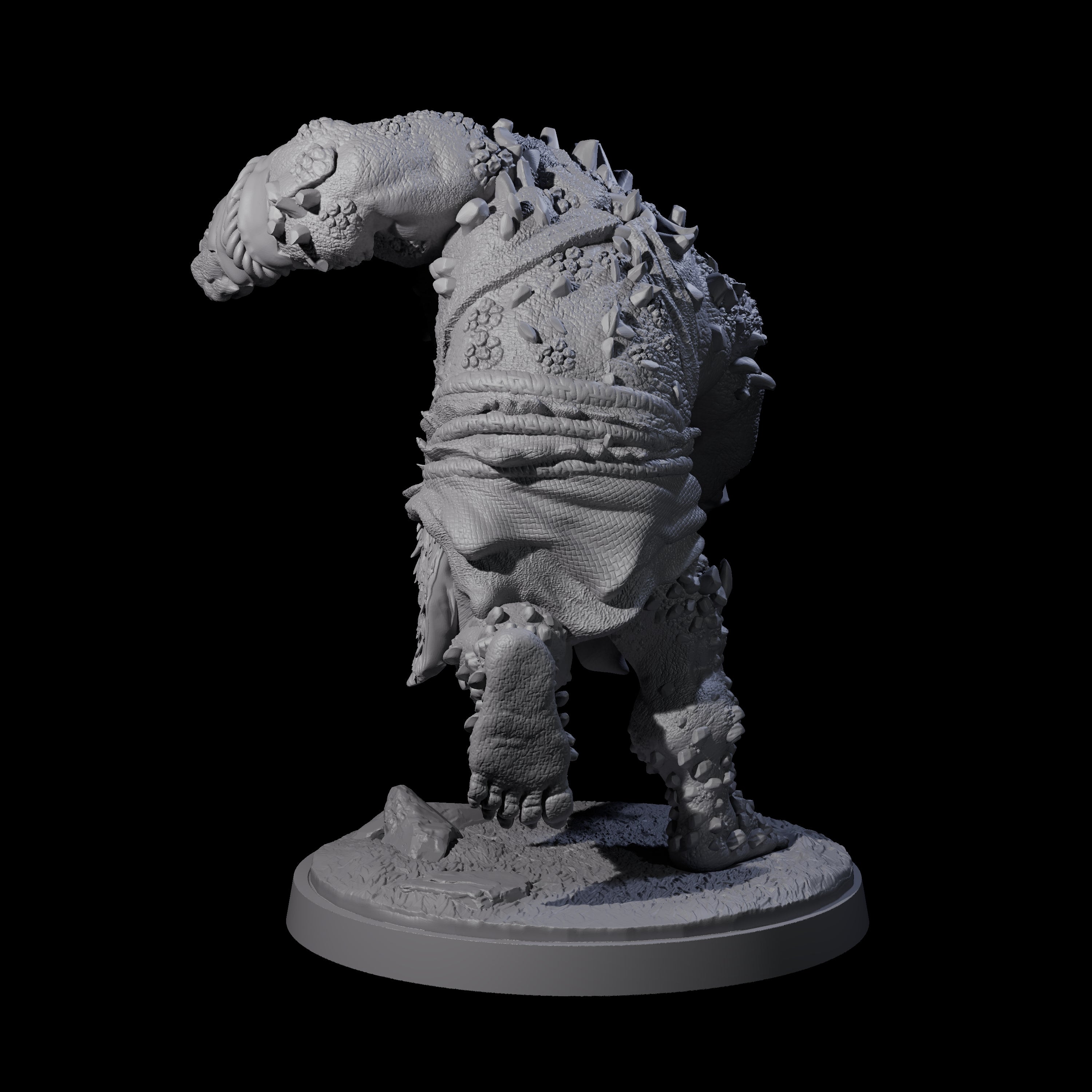 Rocky Ogre D Miniature for Dungeons and Dragons, Pathfinder or other TTRPGs