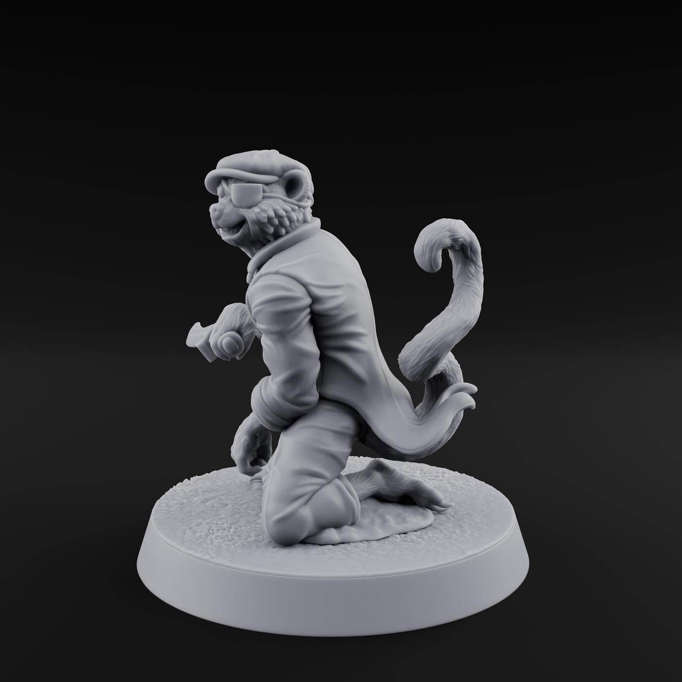 Roguish Tabaxi Pirate Miniature for Dungeons and Dragons, Pathfinder or other TTRPGs