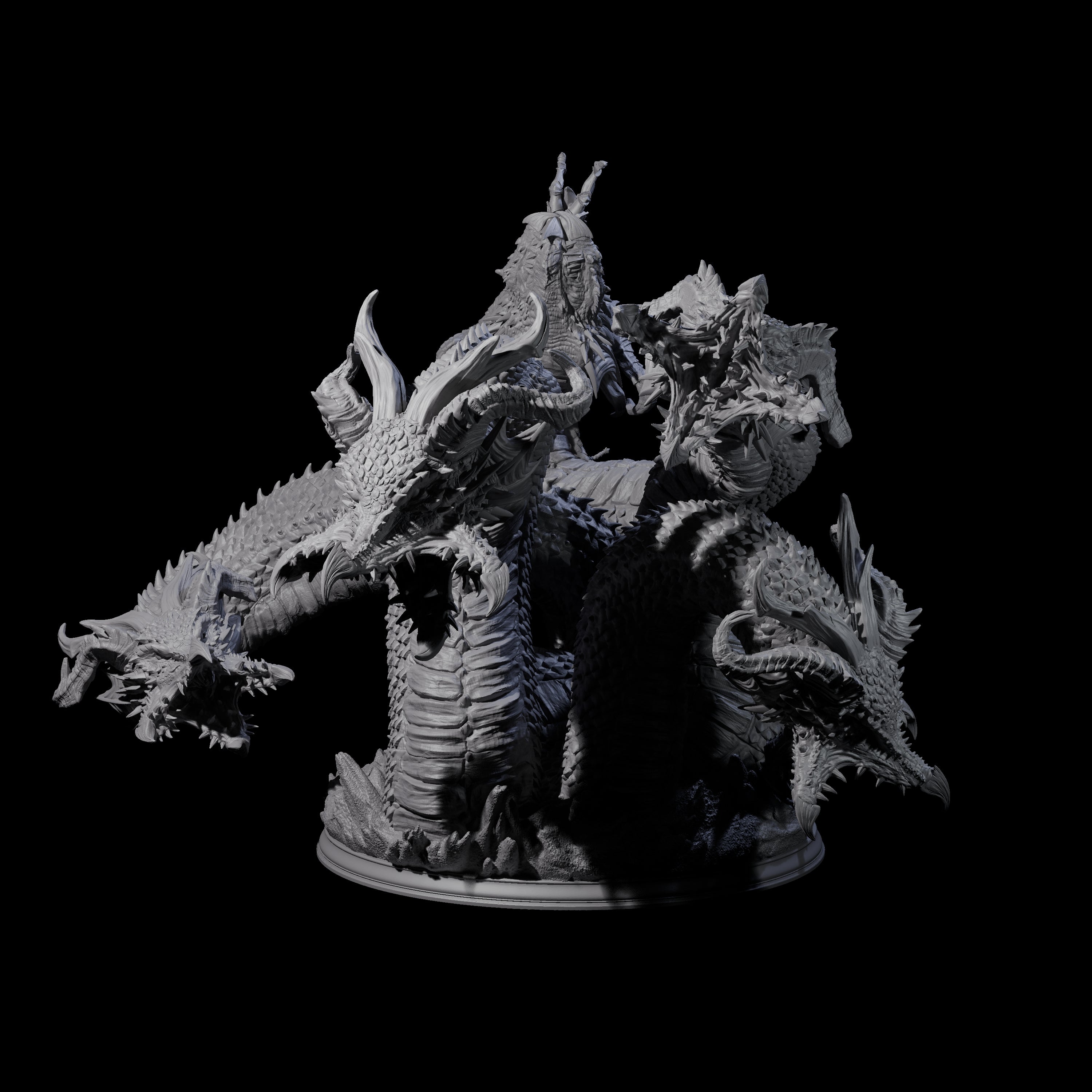 Roiling Hydra Monster Miniature for Dungeons and Dragons, Pathfinder or other TTRPGs