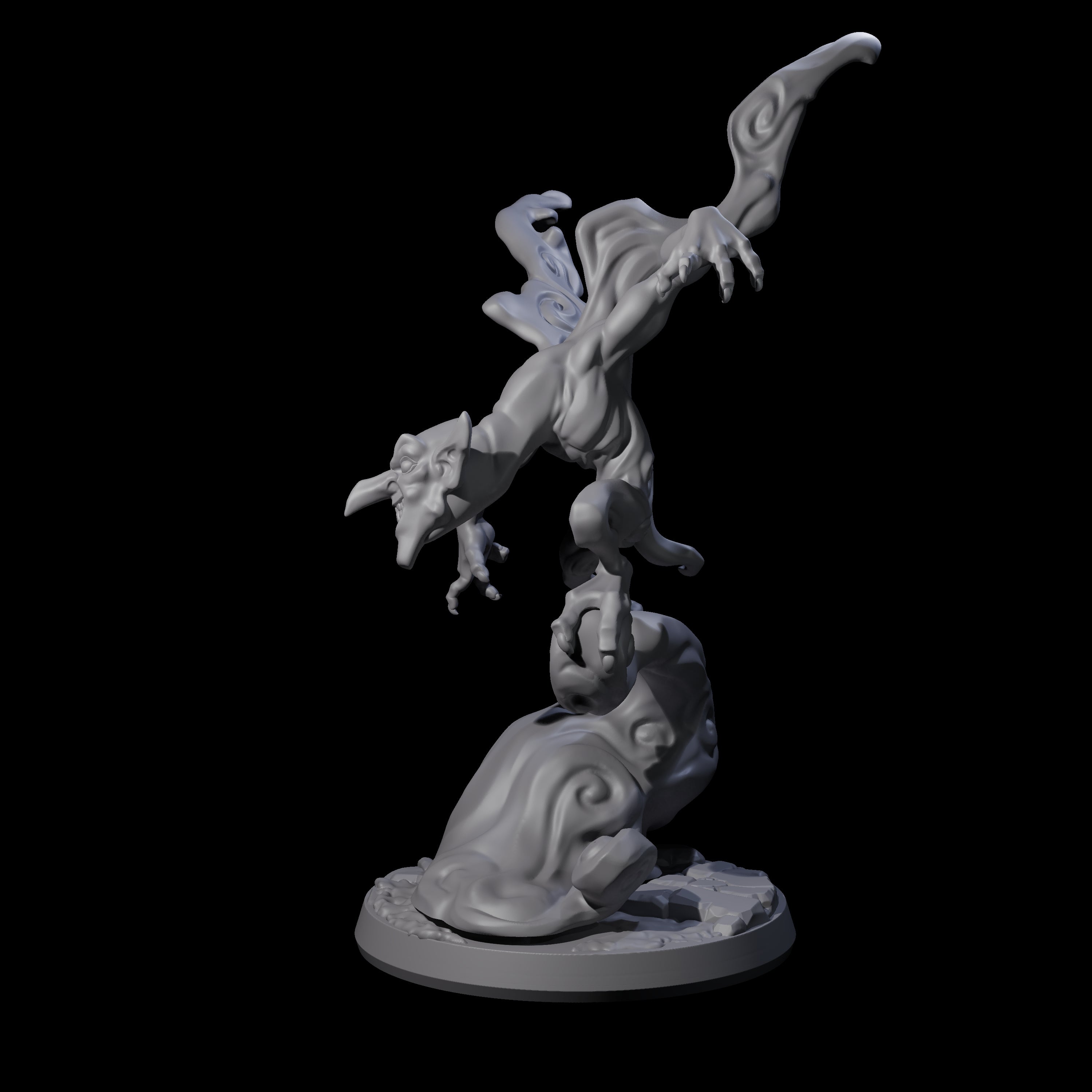 Roiling Smoke Mephit Miniature for Dungeons and Dragons, Pathfinder or other TTRPGs