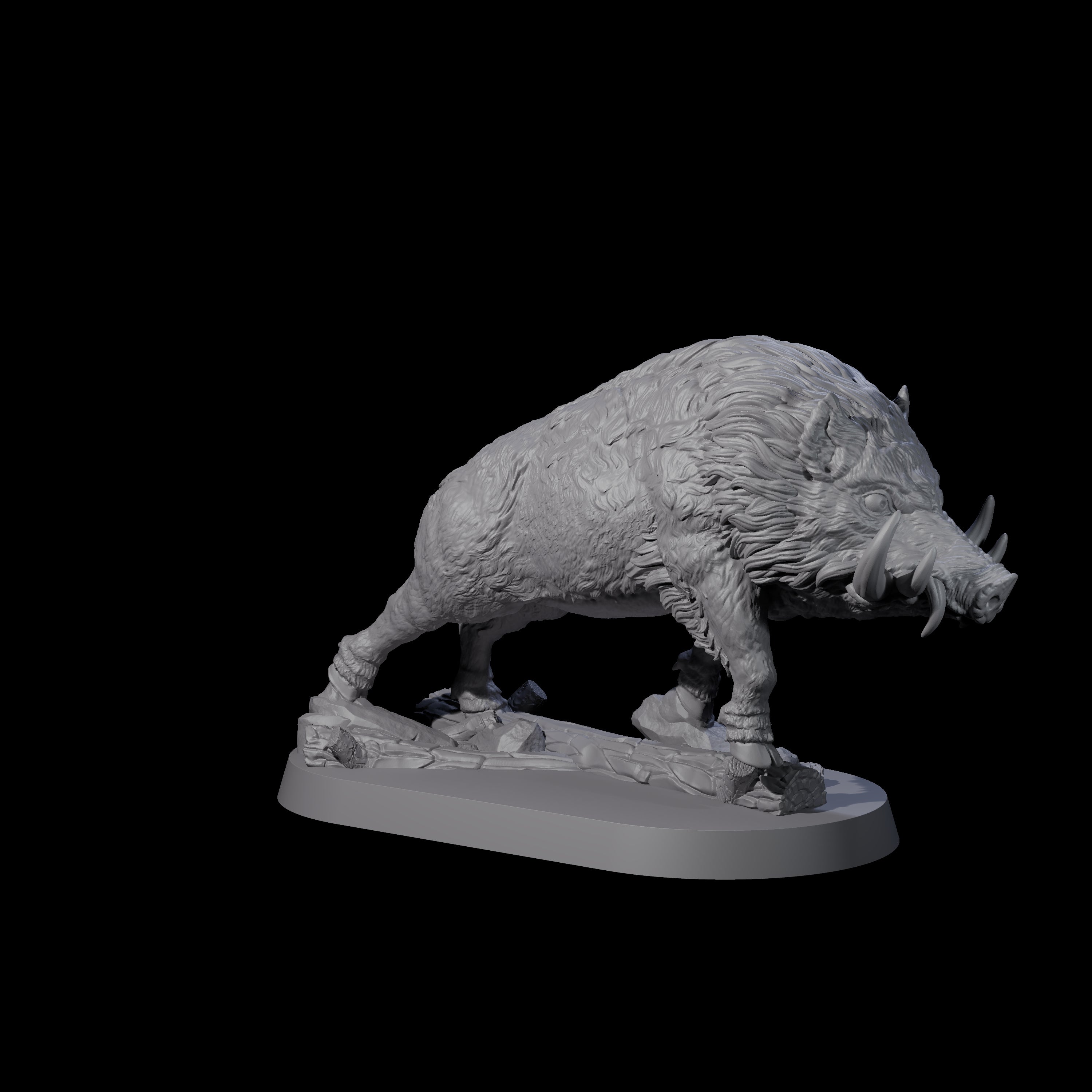 Romping Wild Boar Miniature for Dungeons and Dragons, Pathfinder or other TTRPGs