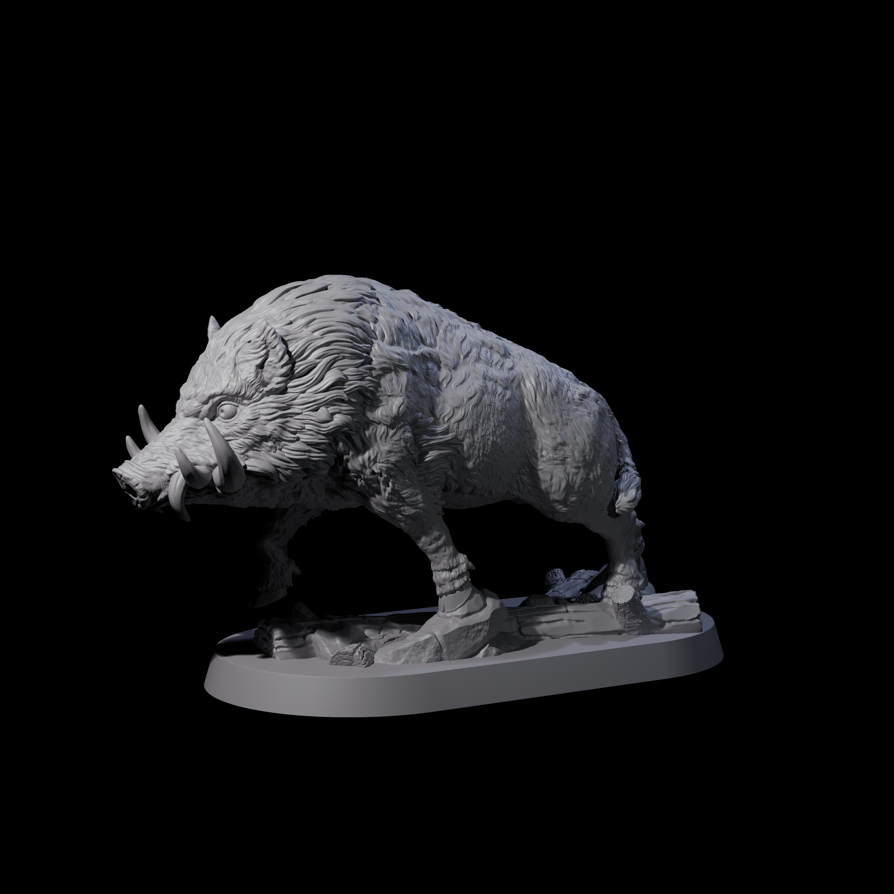 Romping Wild Boar Miniature for Dungeons and Dragons, Pathfinder or other TTRPGs