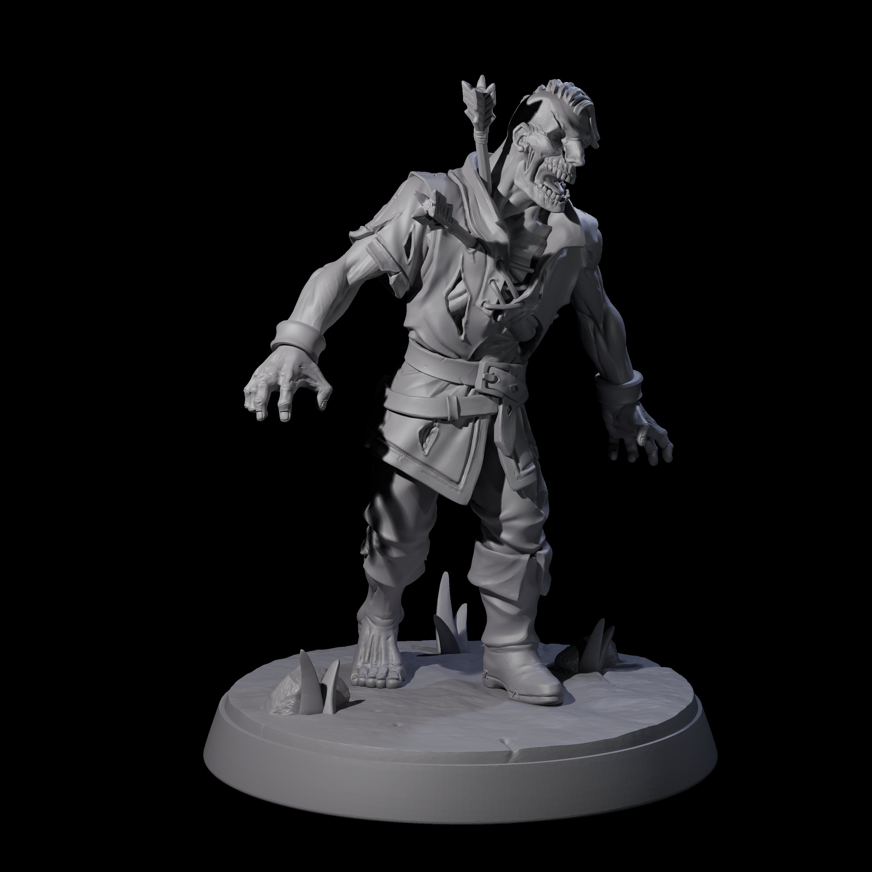 Rotten And Stinking Zombie Horror C Miniature for Dungeons and Dragons, Pathfinder or other TTRPGs