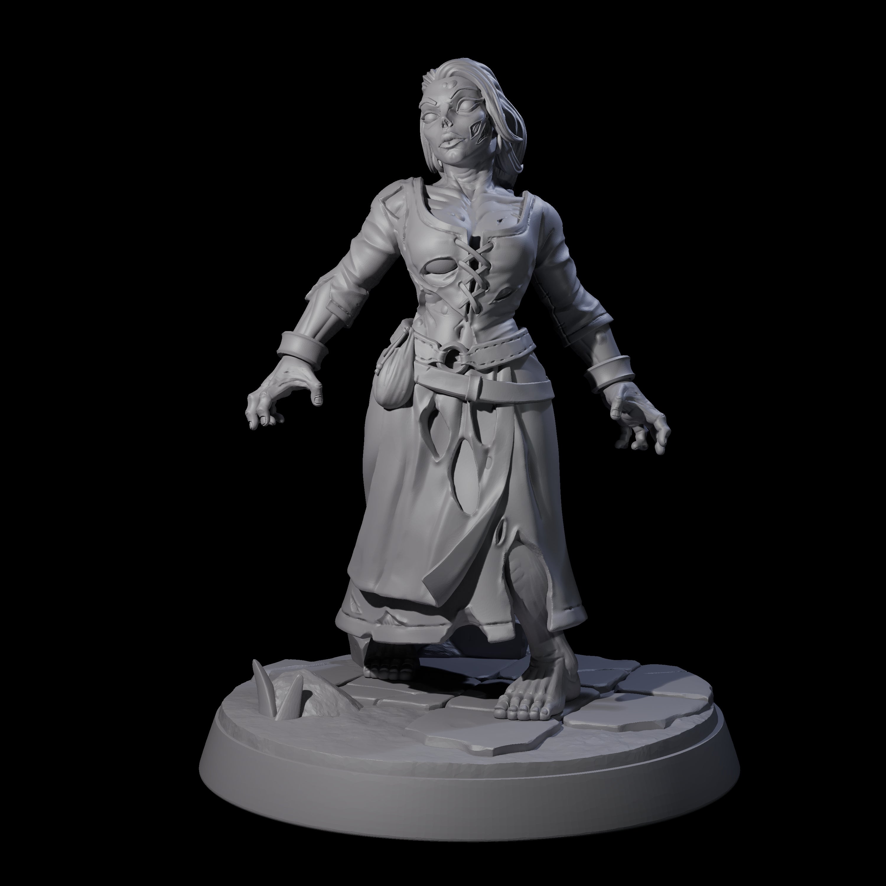 Rotten And Stinking Zombie Horror E Miniature for Dungeons and Dragons, Pathfinder or other TTRPGs
