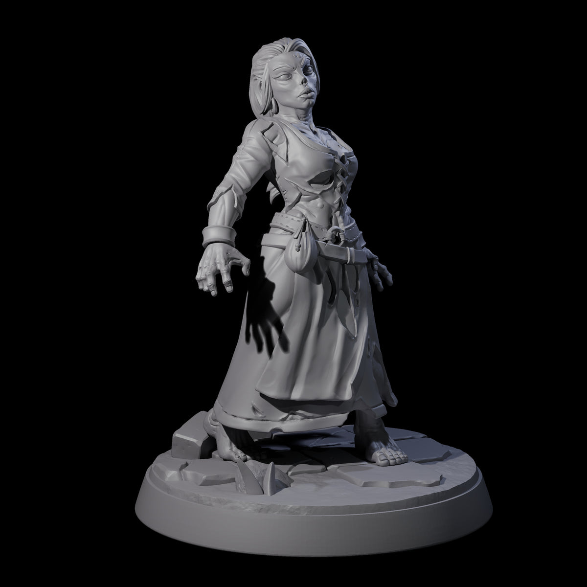 Rotten And Stinking Zombie Horrors Miniature for Dungeons and Dragons, Pathfinder or other TTRPGs