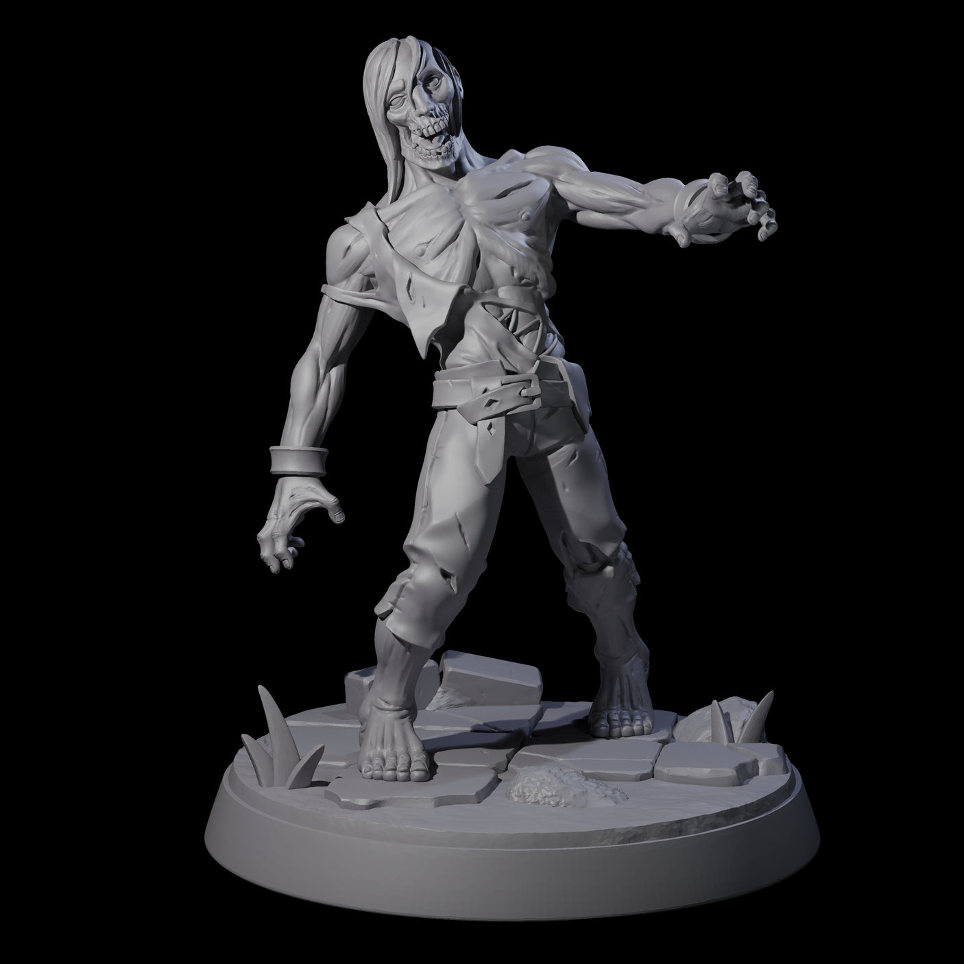 Rotten And Stinking Zombie Horrors Miniature for Dungeons and Dragons, Pathfinder or other TTRPGs