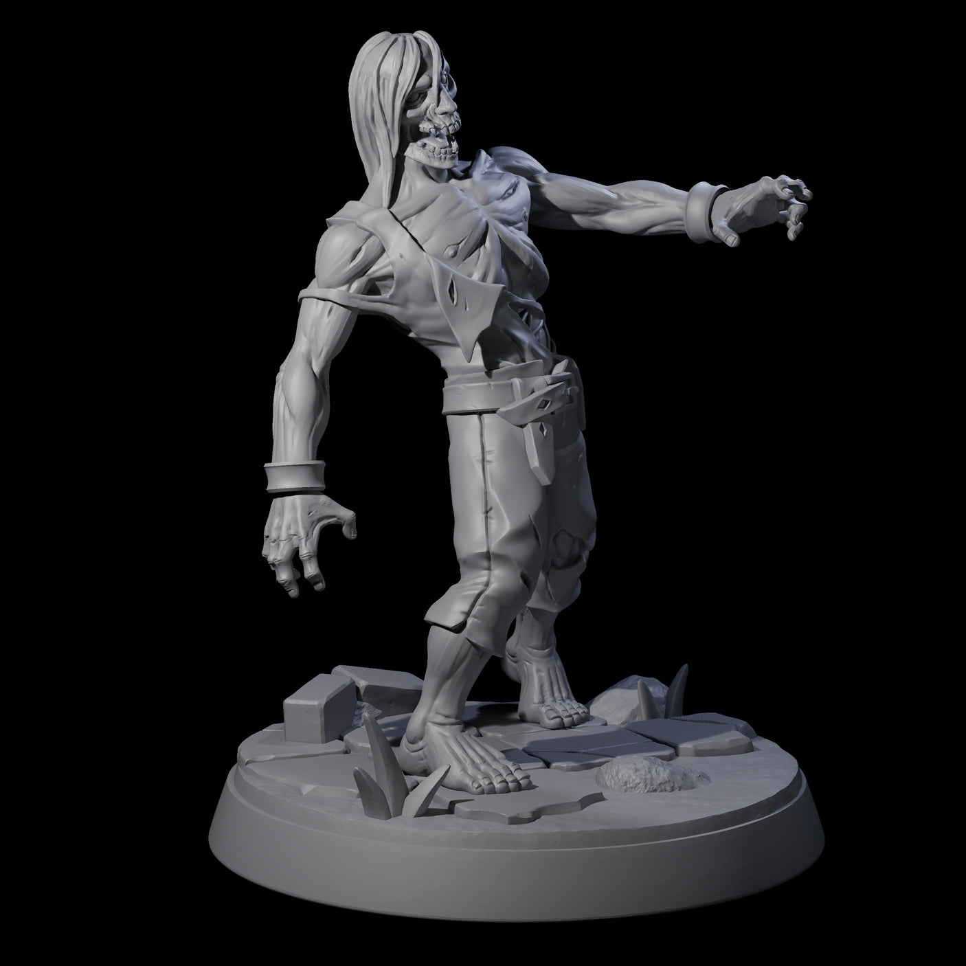 Rotten And Stinking Zombie Horrors Miniature for Dungeons and Dragons, Pathfinder or other TTRPGs