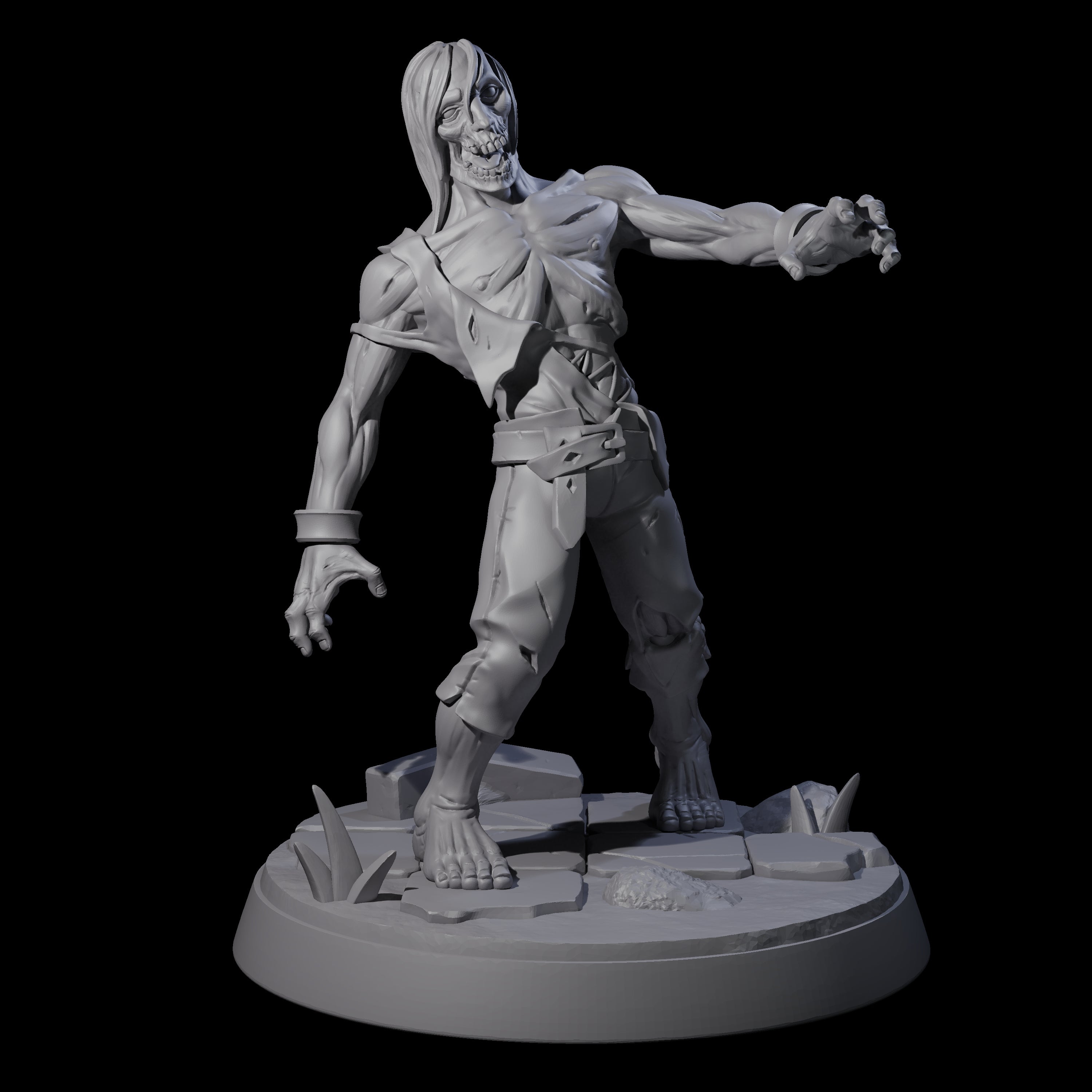 Rotten And Stinking Zombie Horrors Miniature for Dungeons and Dragons, Pathfinder or other TTRPGs